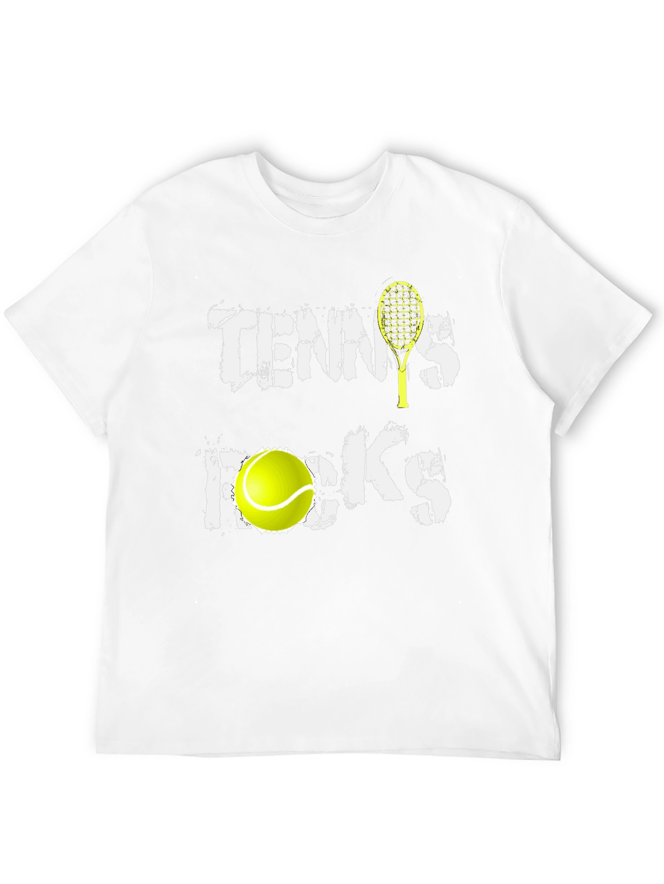 Tennis Rocks Graphic Tee - Black Cotton Blend