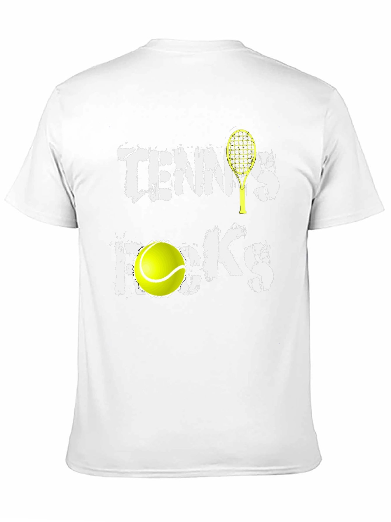 Tennis Rocks Graphic Tee - Black Cotton Blend
