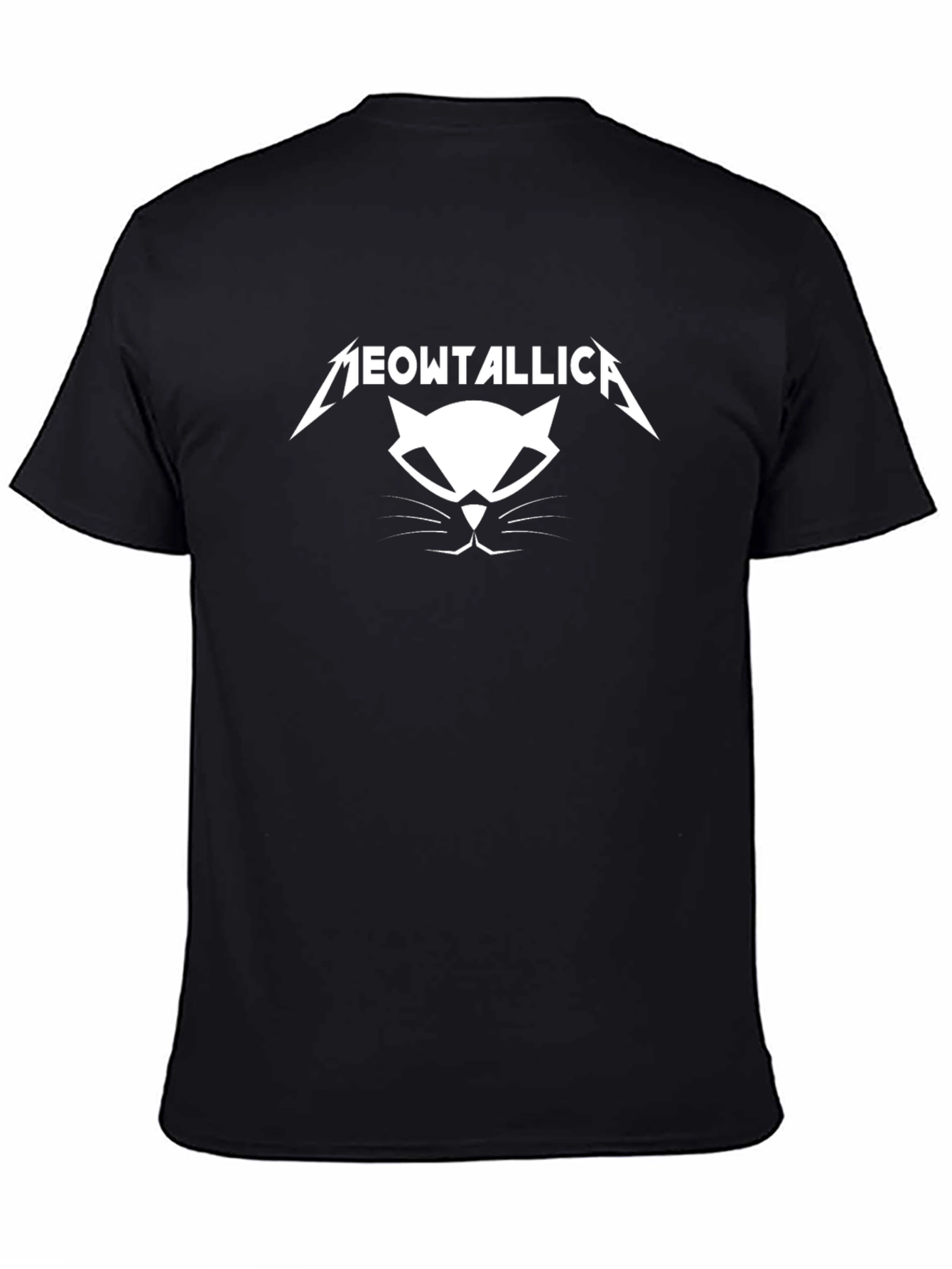 Meowtallica Black T-Shirt - Cat Metal Fan Tee