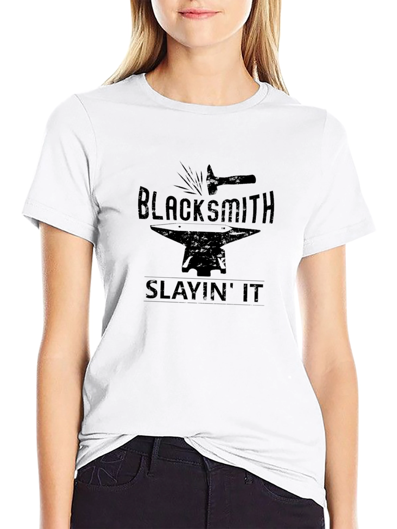 Blacksmith Slayin It T-Shirt - Black Graphic Tee