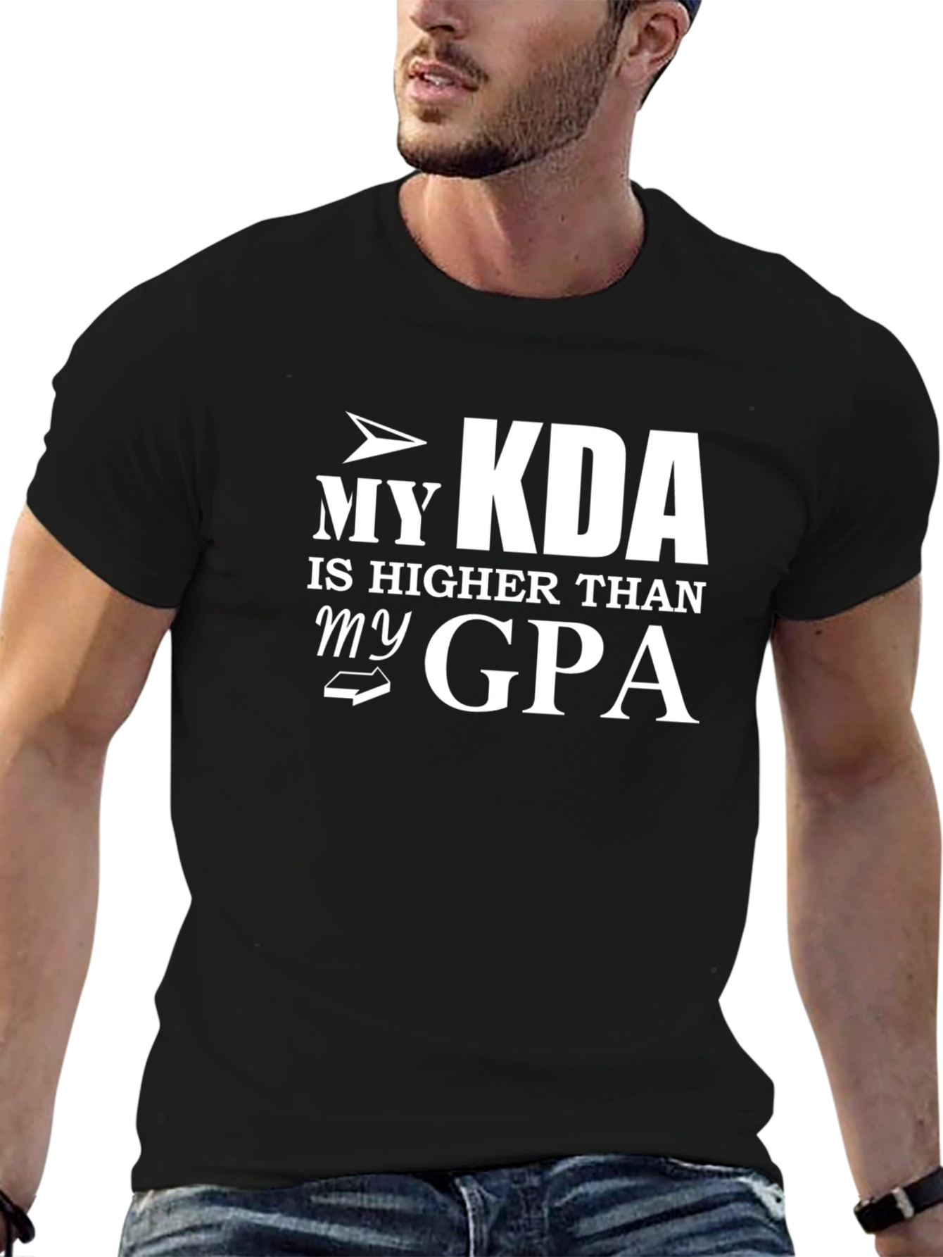 My KDA Is Higher Than My GPA Black T-Shirt