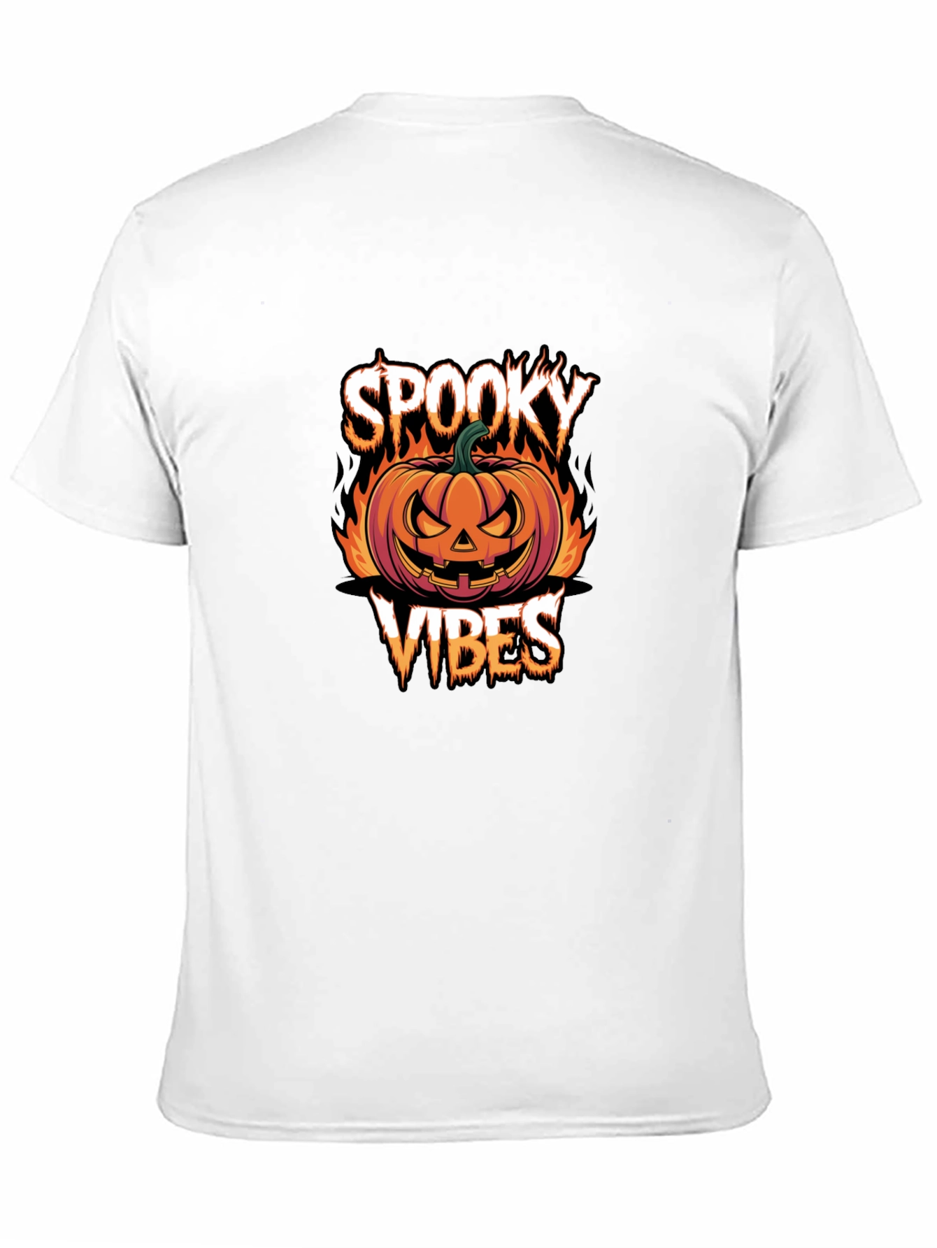 Spooky Vibes Halloween Graphic Tee - Black