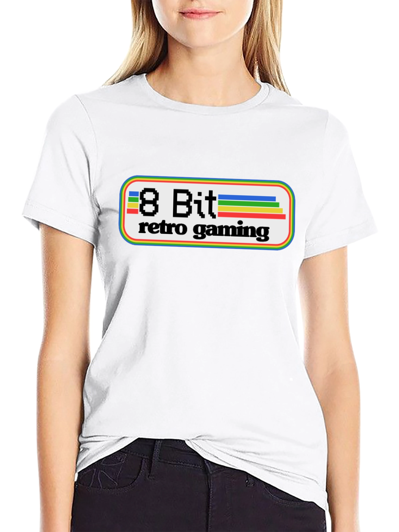 8 Bit Retro Gaming Black T-Shirt