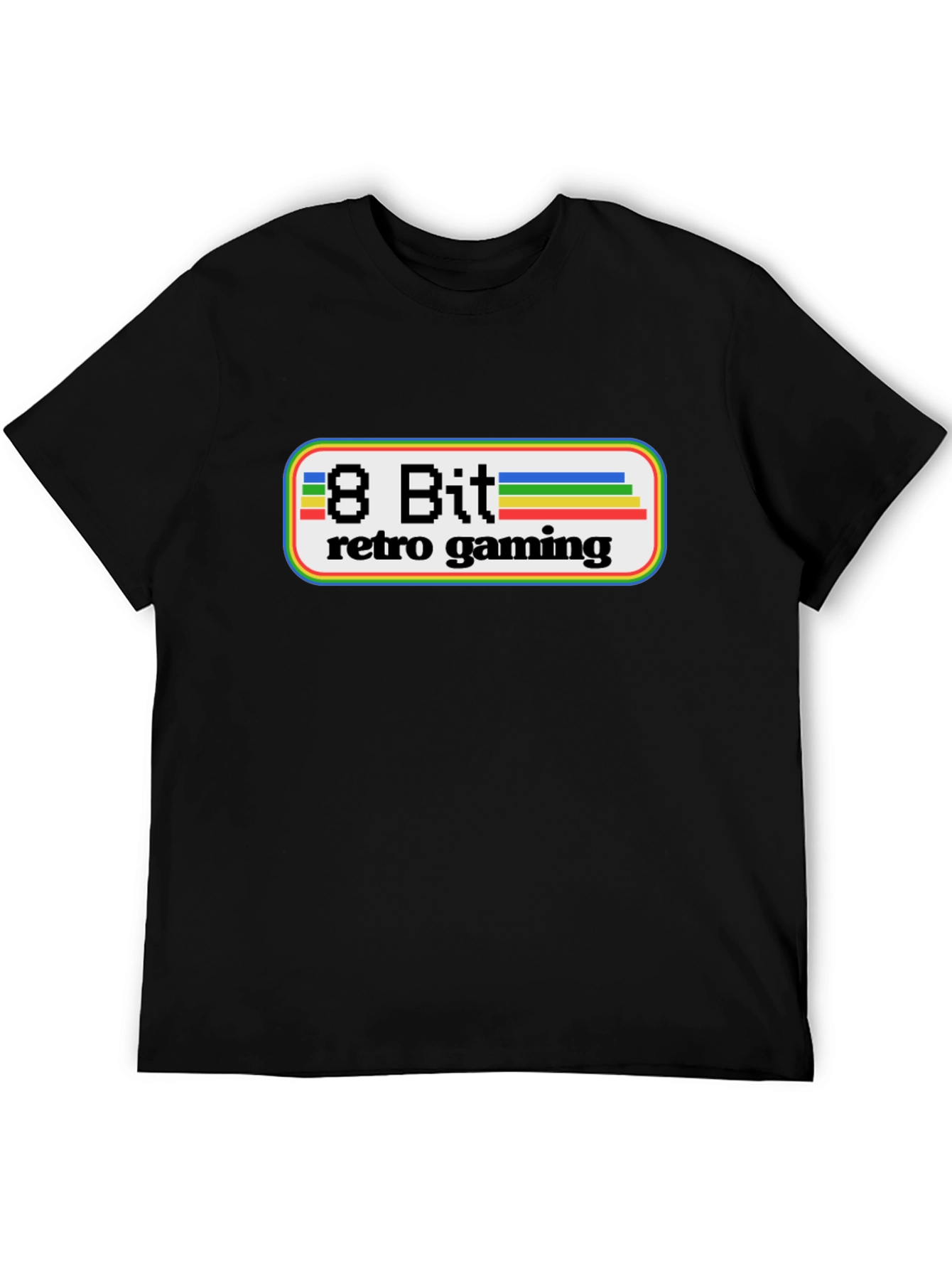 8 Bit Retro Gaming Black T-Shirt