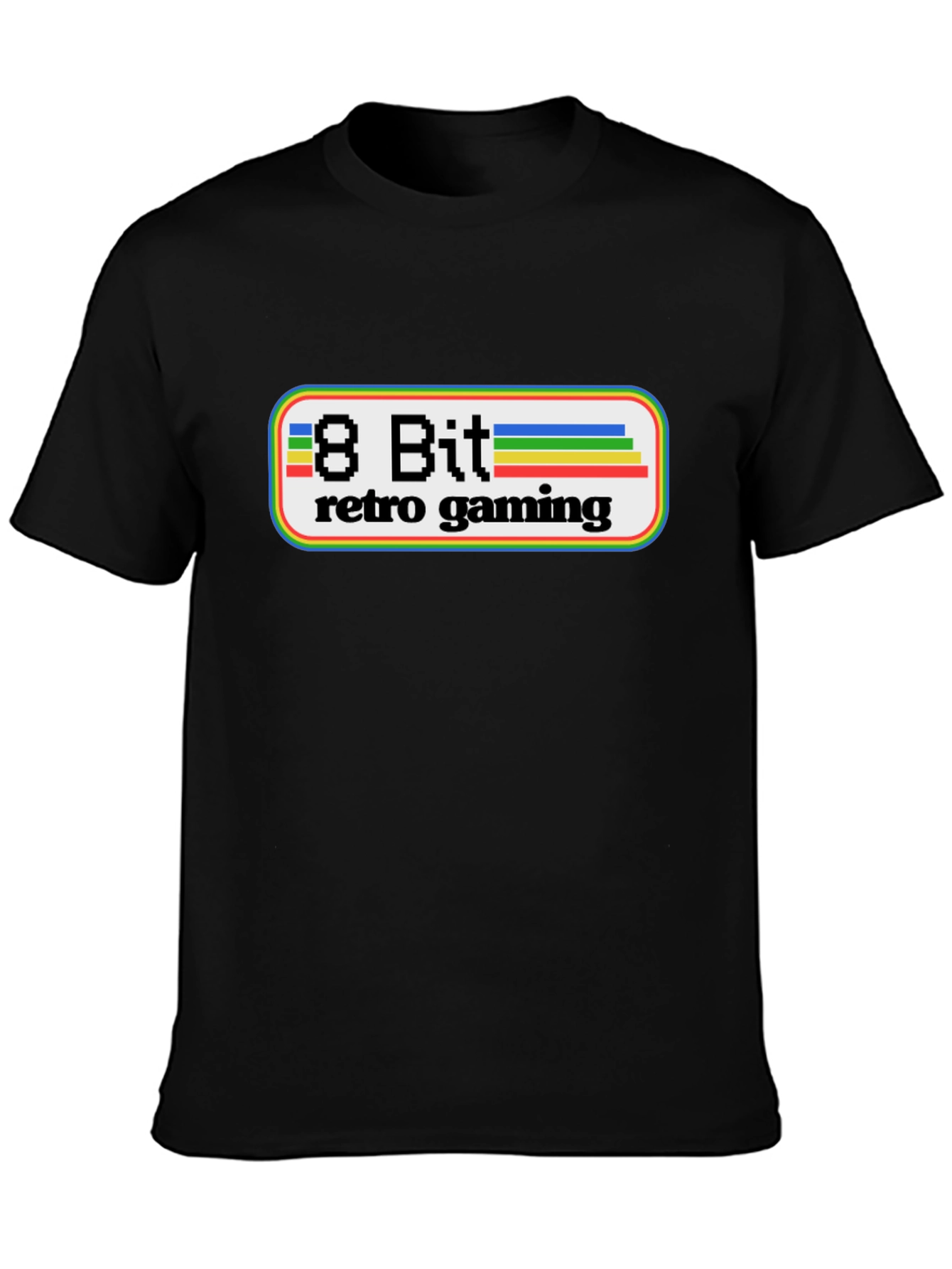 8 Bit Retro Gaming Black T-Shirt