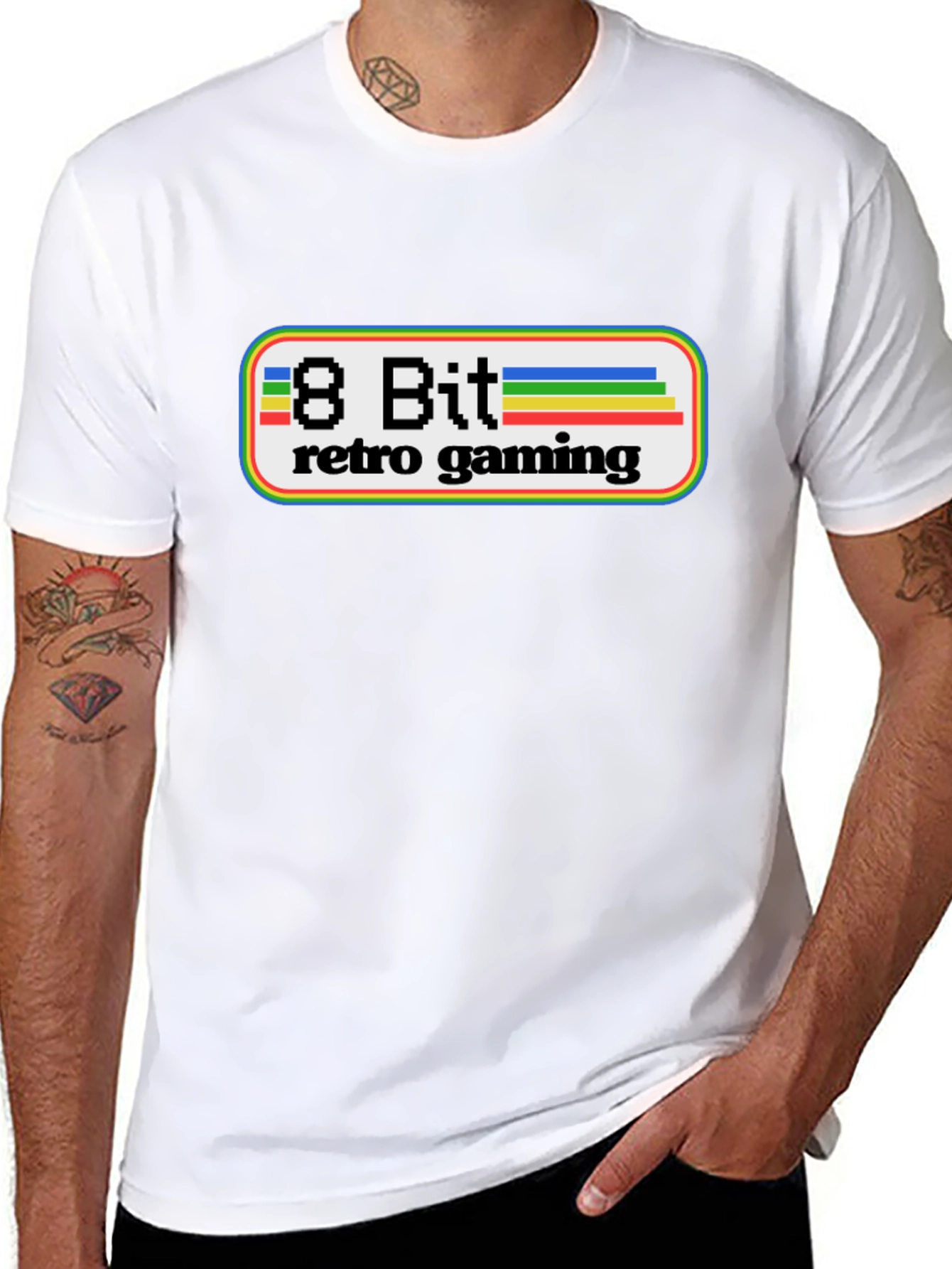 8 Bit Retro Gaming Black T-Shirt