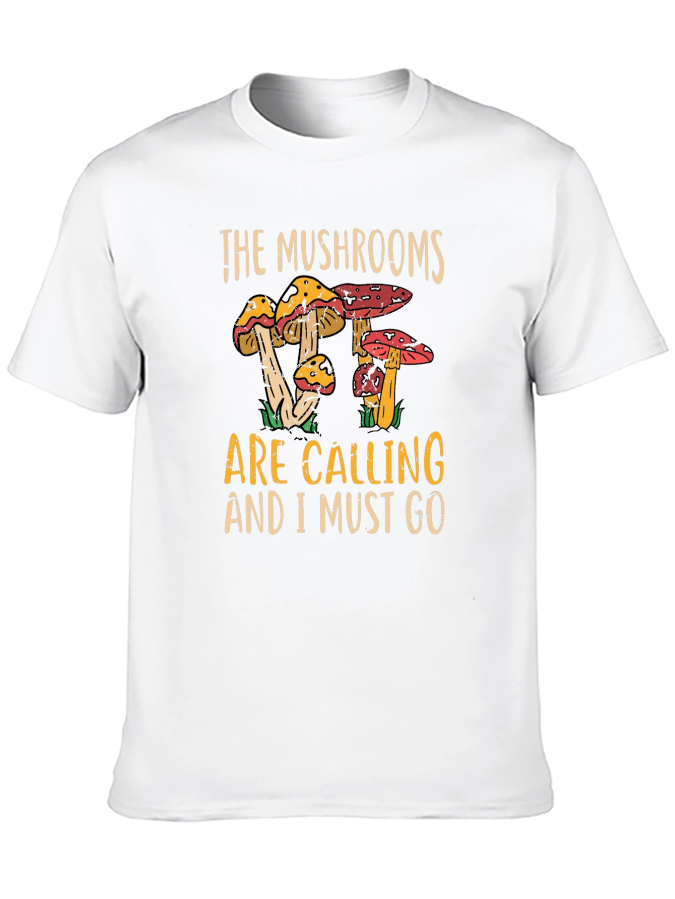 The Mushrooms Are Calling Black Graphic Tee
