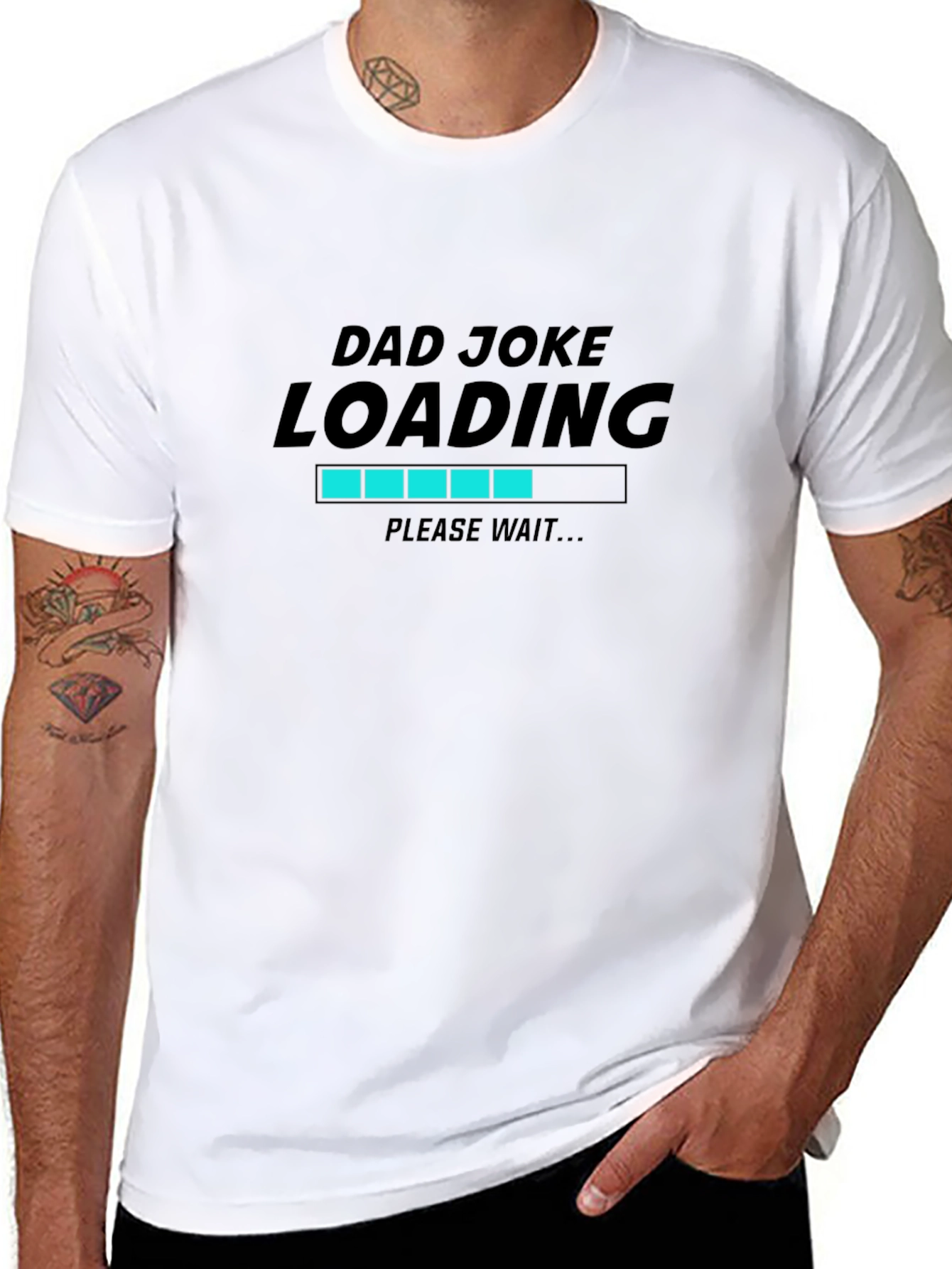 Dad Joke Loading Black T-Shirt - Funny Novelty Tee