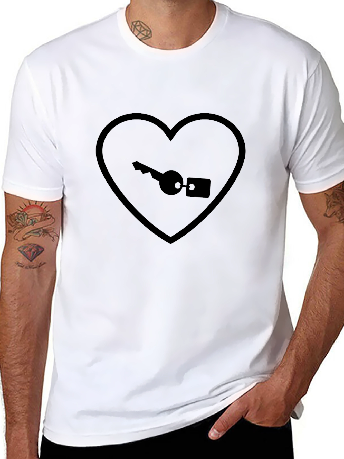 Heart Key Black T-Shirt
