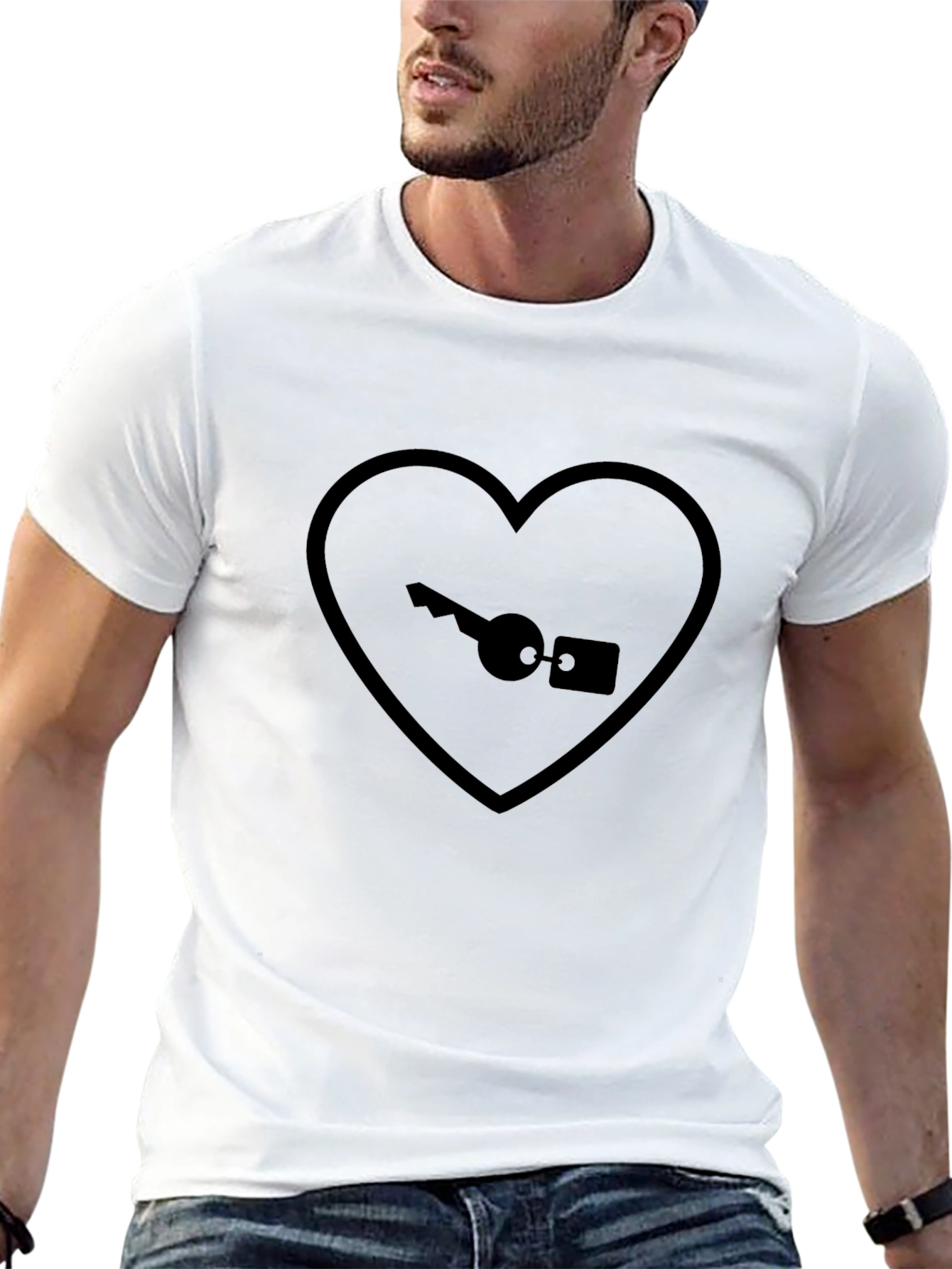 Heart Key Black T-Shirt
