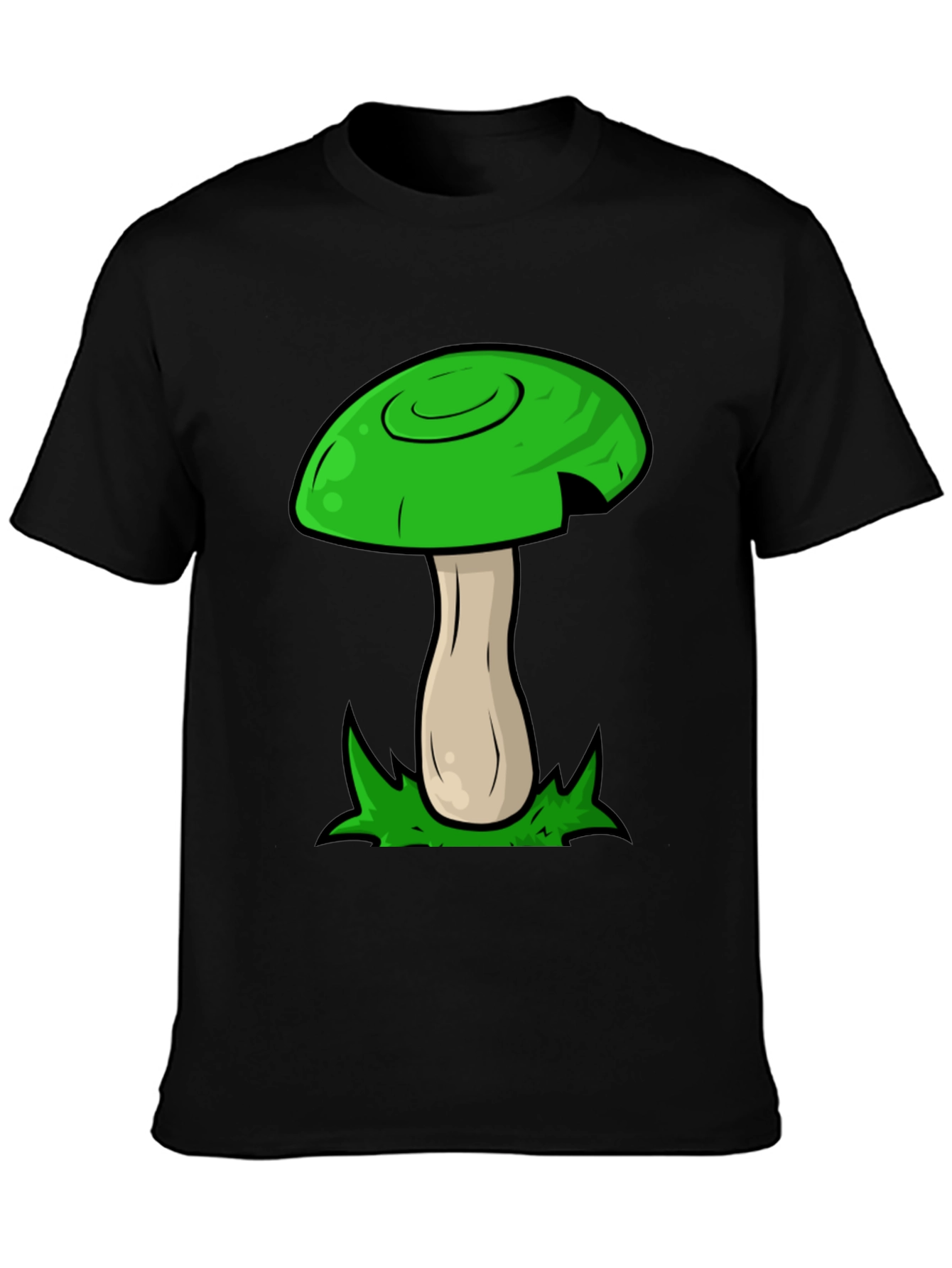 Mushroom Graphic Tee - Funky Green Design