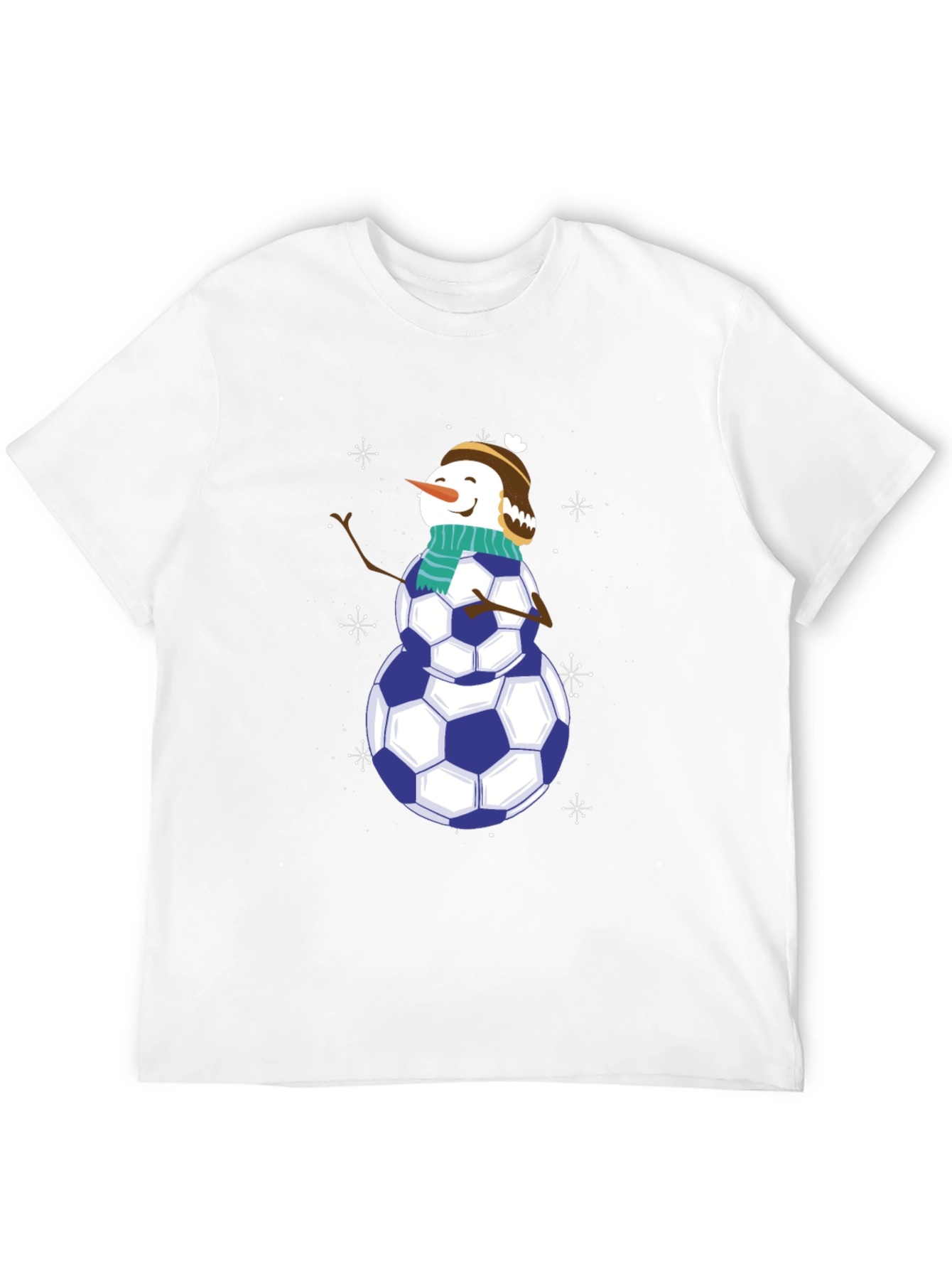 Soccer Snowman Graphic Tee - Black