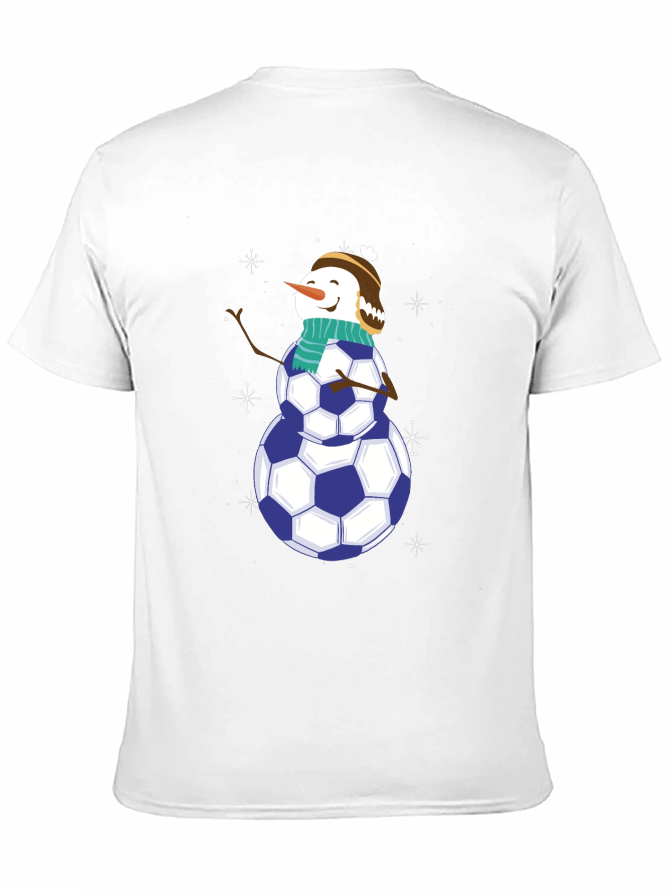 Soccer Snowman Graphic Tee - Black
