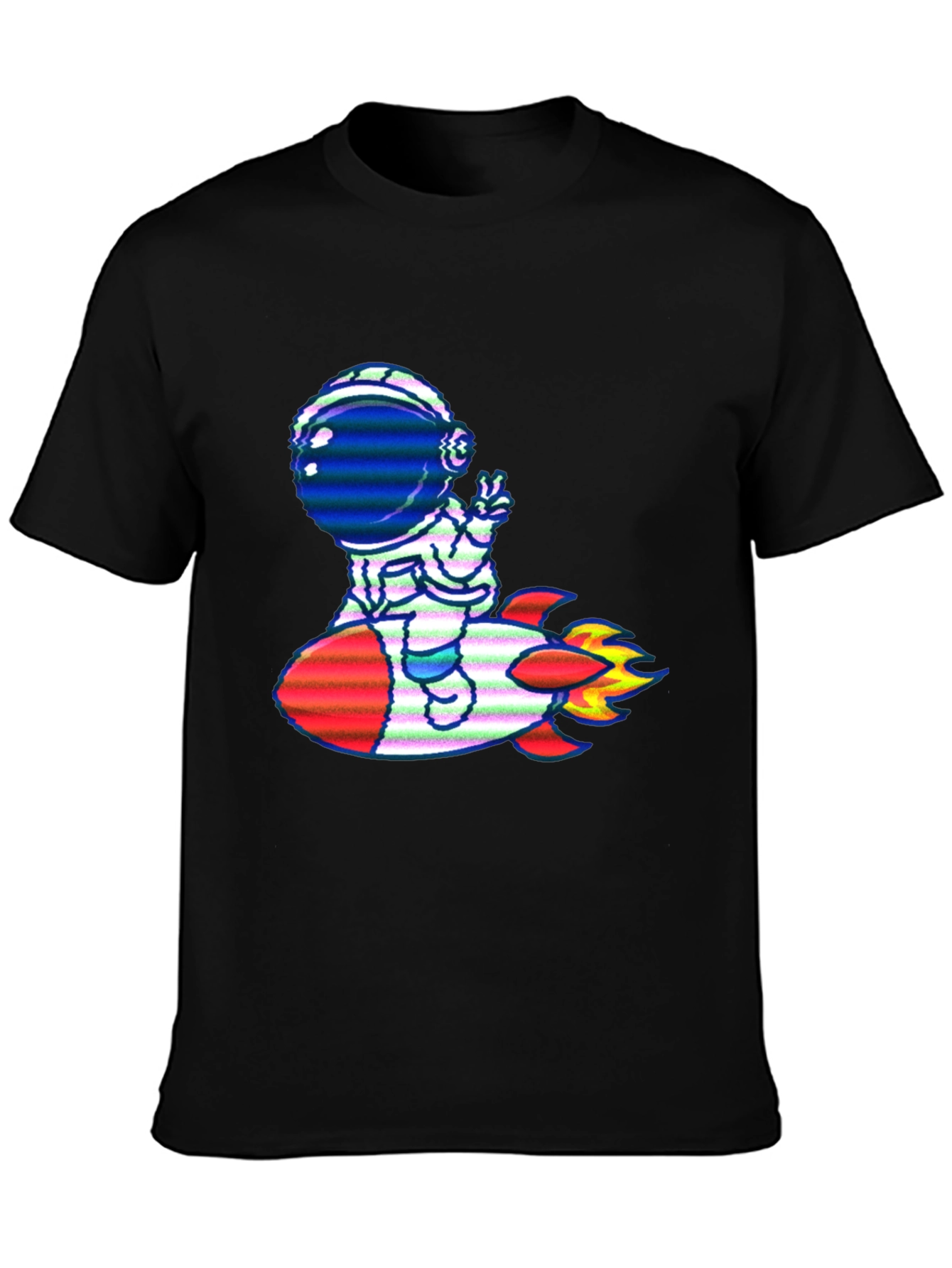 Astronaut Rocket Ride Graphic T-Shirt