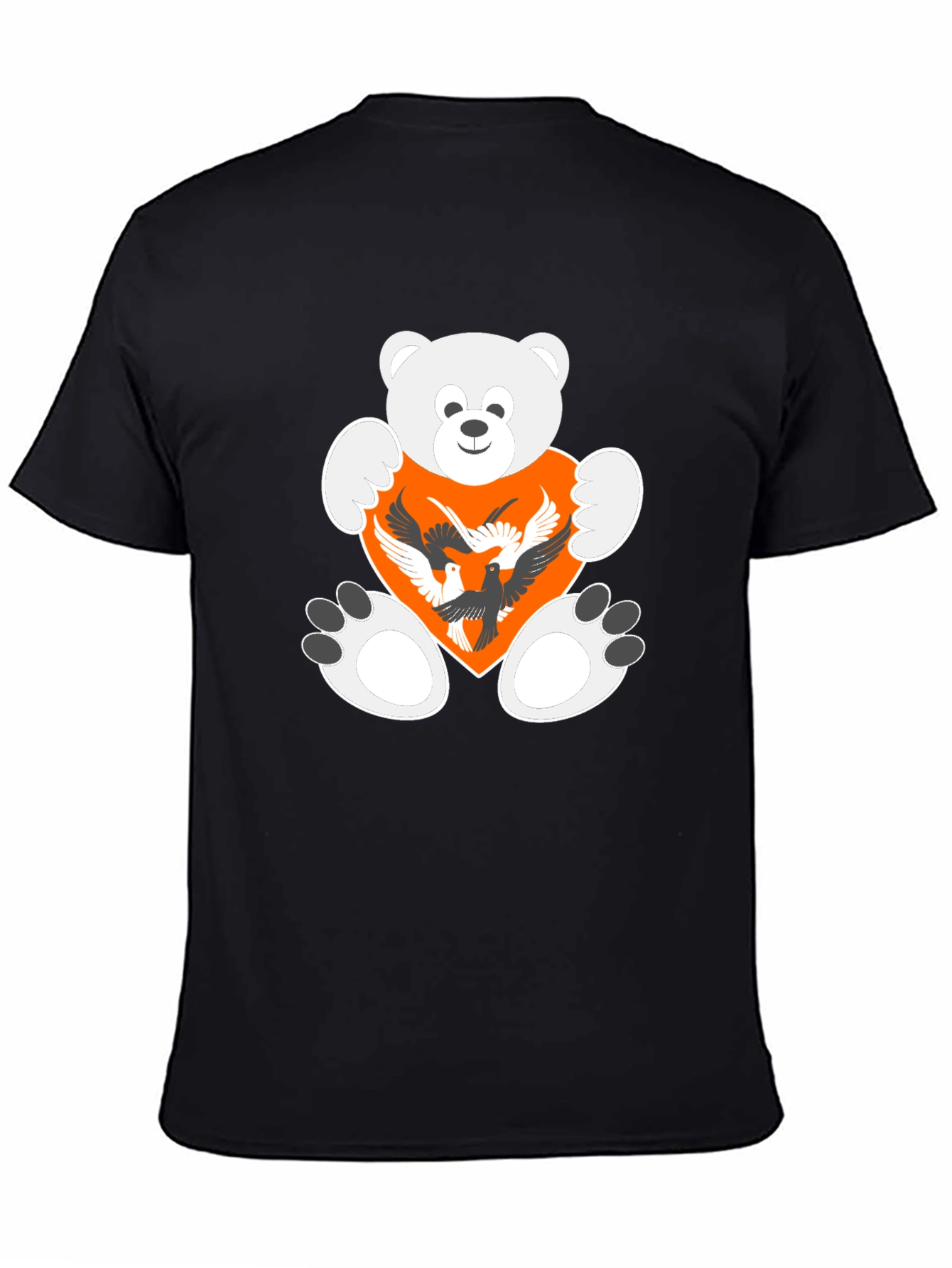 Teddy Bear Heart Birds Graphic Tee