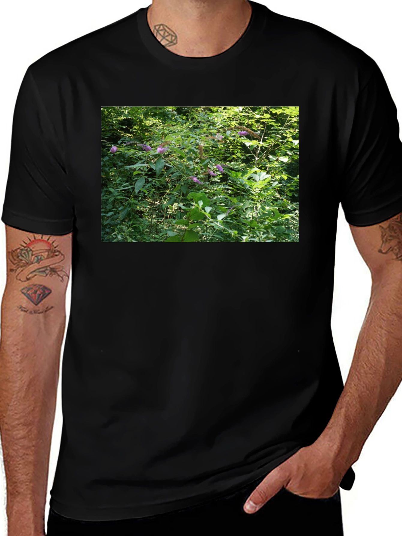 Nature Scene T-Shirt - Black