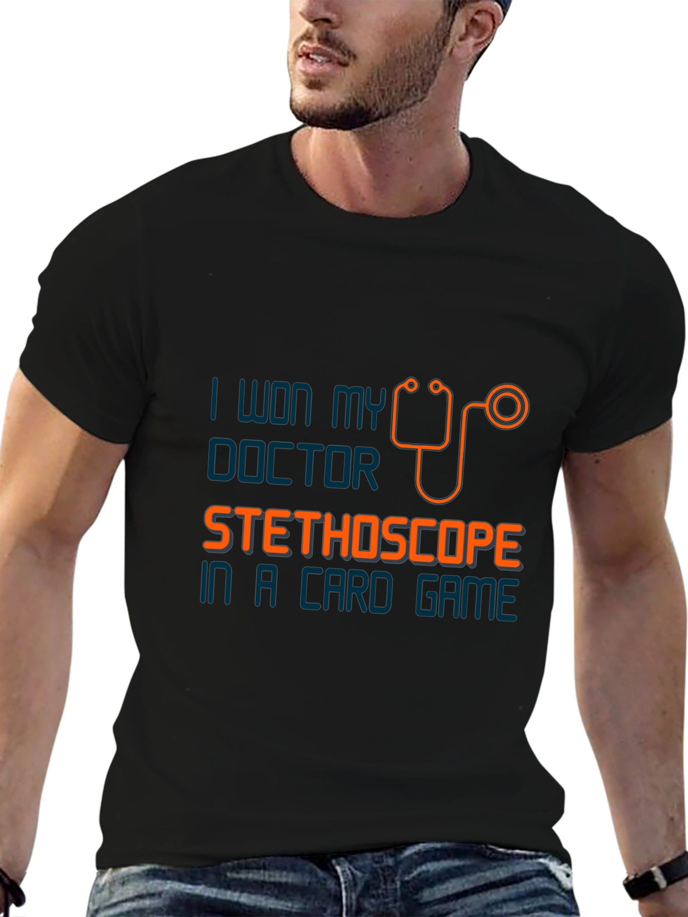 Humorous Doctor Stethoscope Card Game T-Shirt