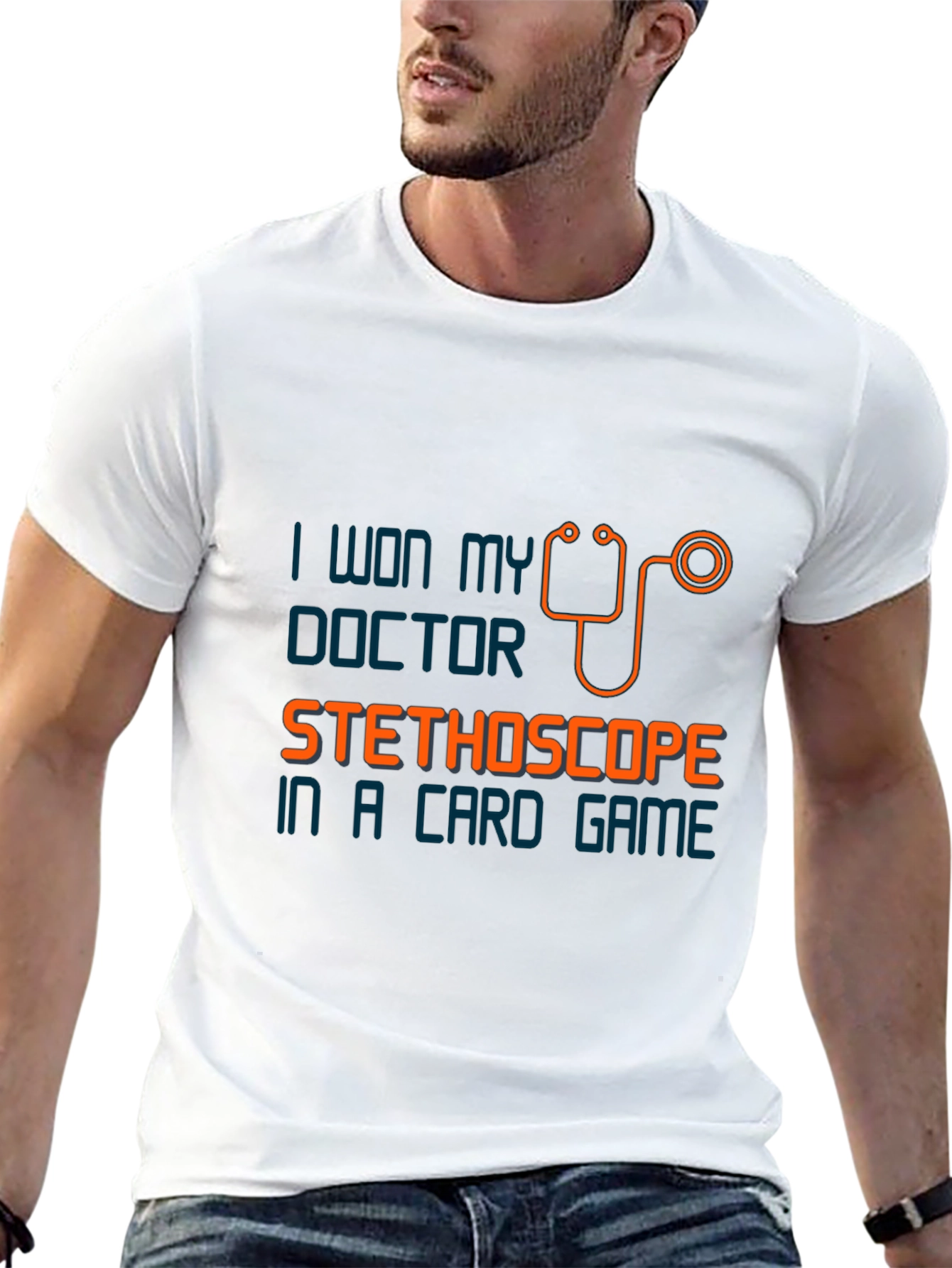 Humorous Doctor Stethoscope Card Game T-Shirt