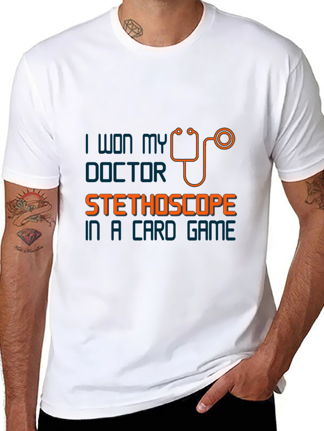 Humorous Doctor Stethoscope Card Game T-Shirt