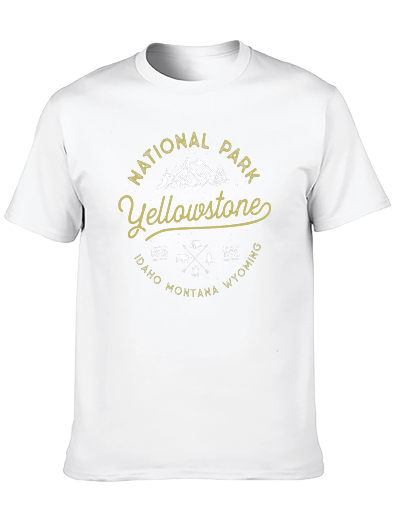 Yellowstone National Park Black Graphic T-Shirt