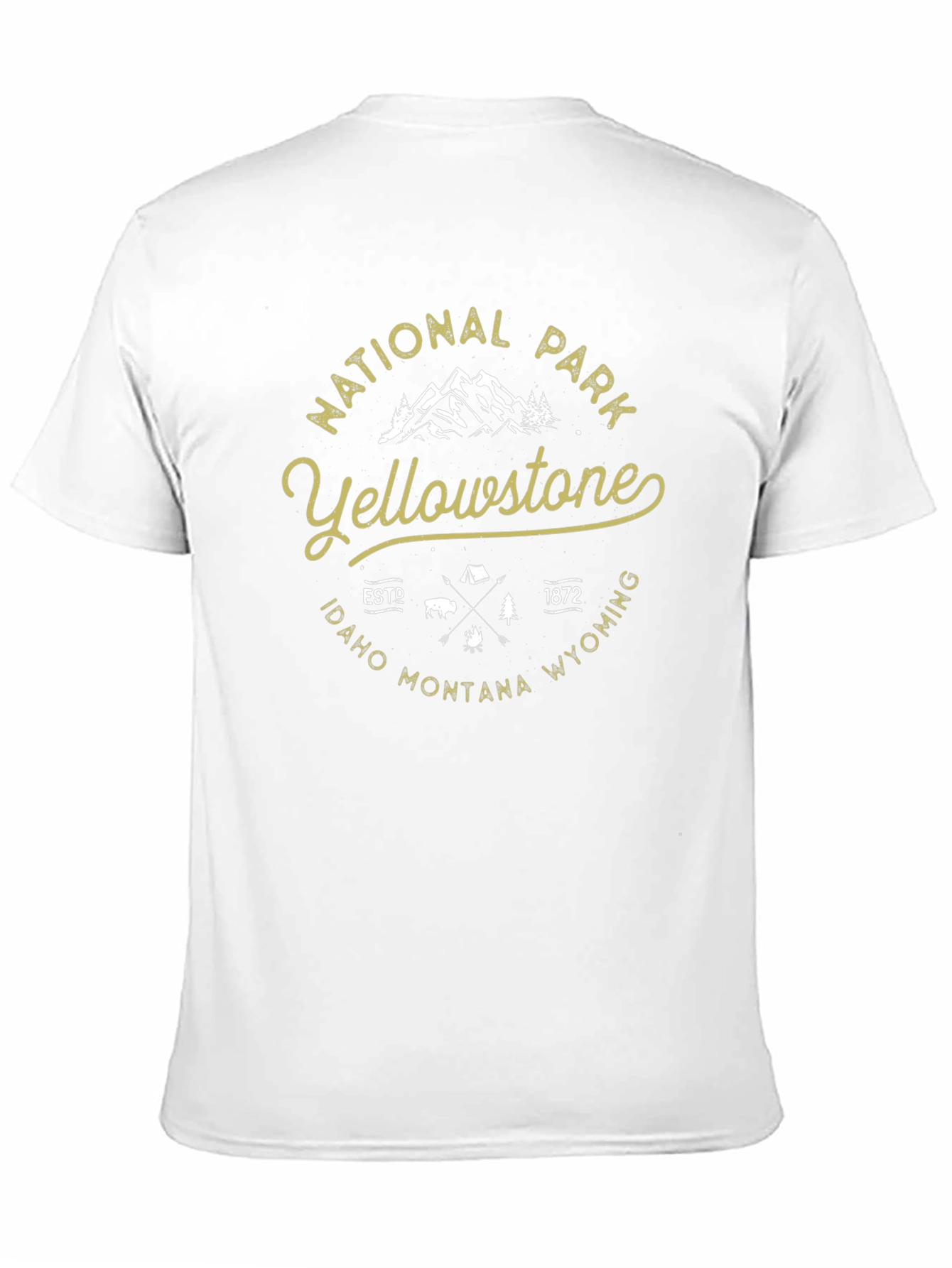 Yellowstone National Park Black Graphic T-Shirt