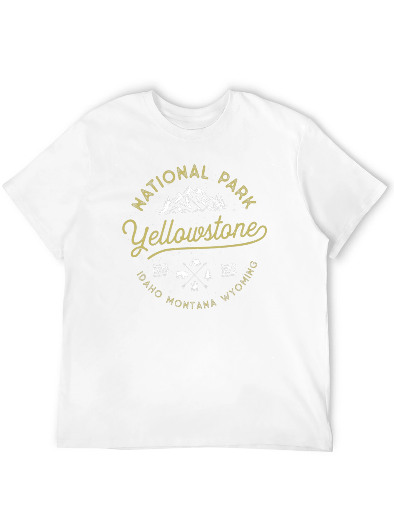 Yellowstone National Park Black Graphic T-Shirt