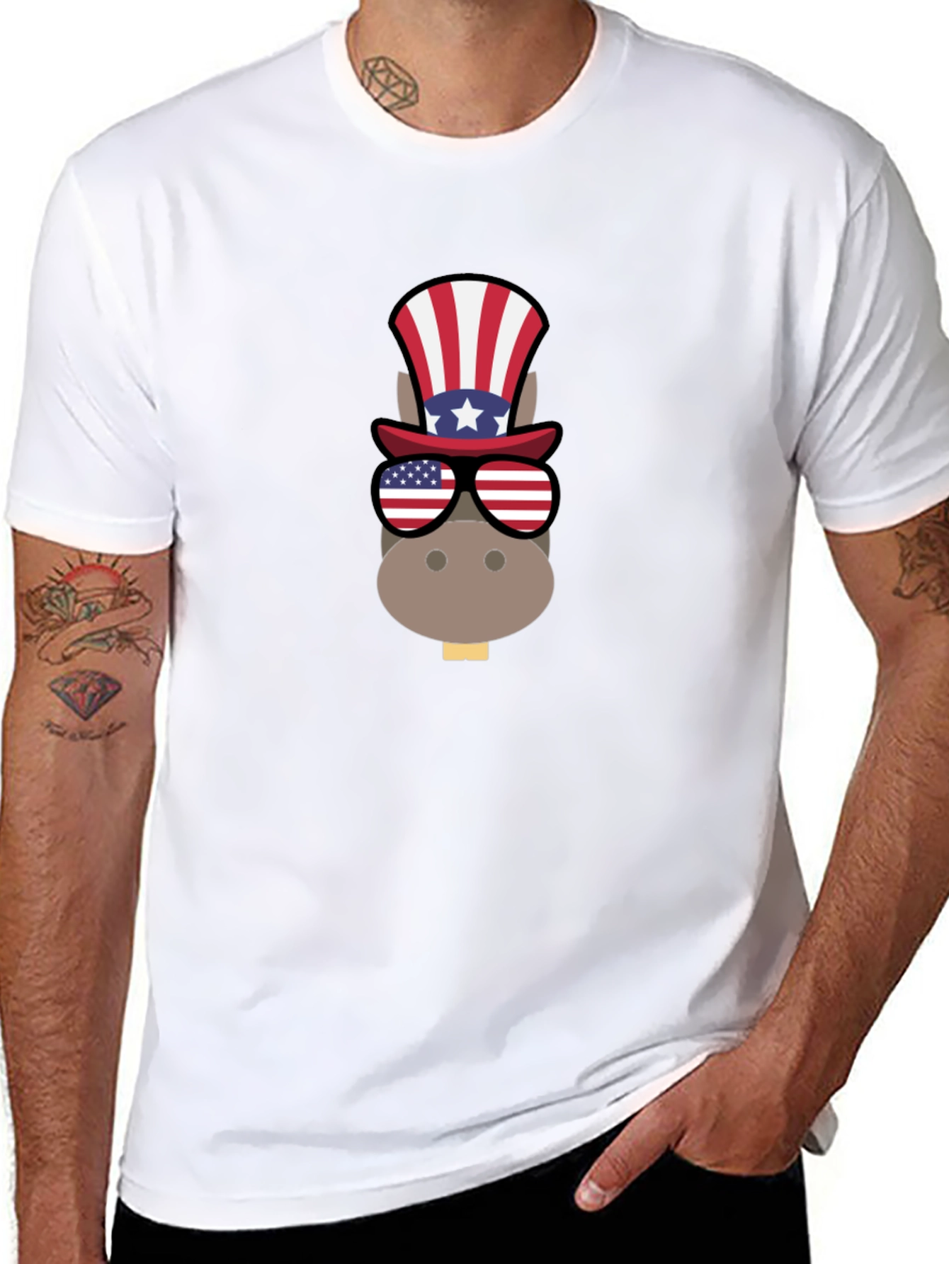 Patriotic Donkey T-Shirt - USA Pride