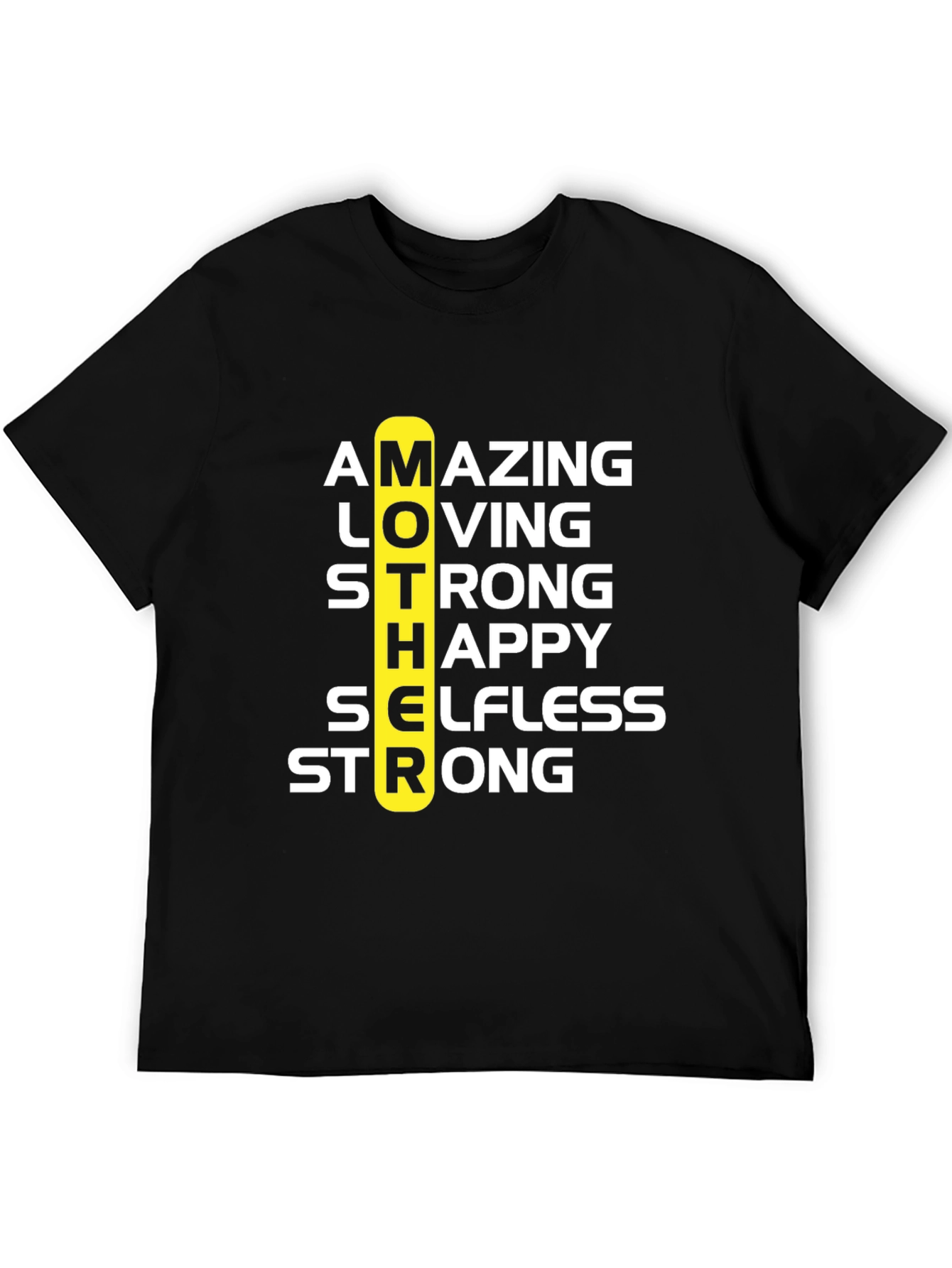 Amazing Mother Graphic Tee - Black Cotton T-Shirt