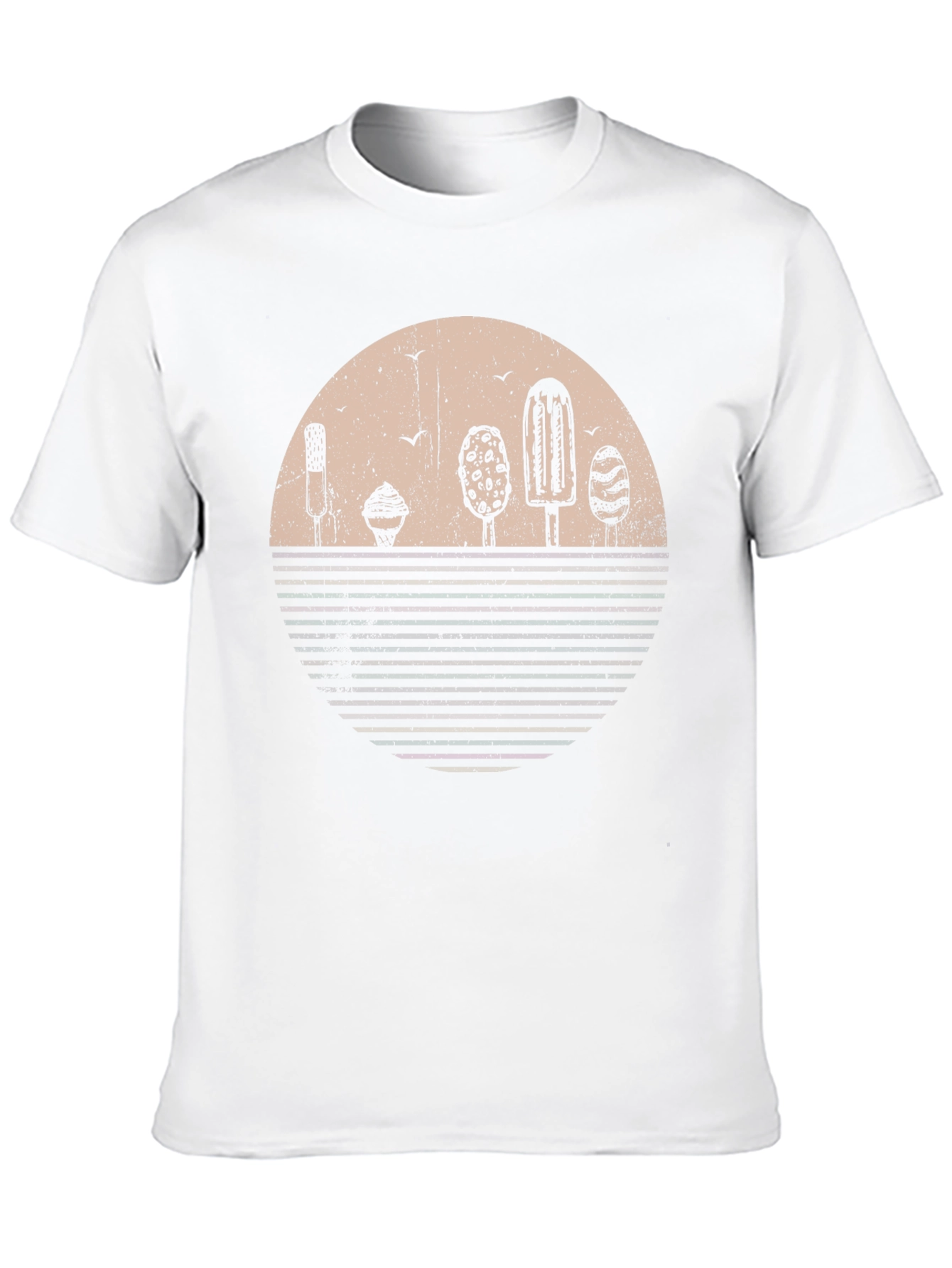 Retro Sunset Ice Cream Graphic Tee