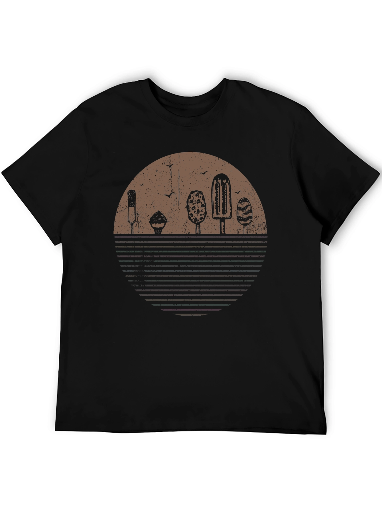 Retro Sunset Ice Cream Graphic Tee