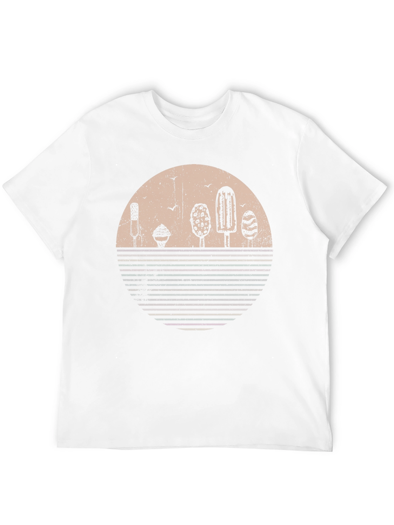 Retro Sunset Ice Cream Graphic Tee
