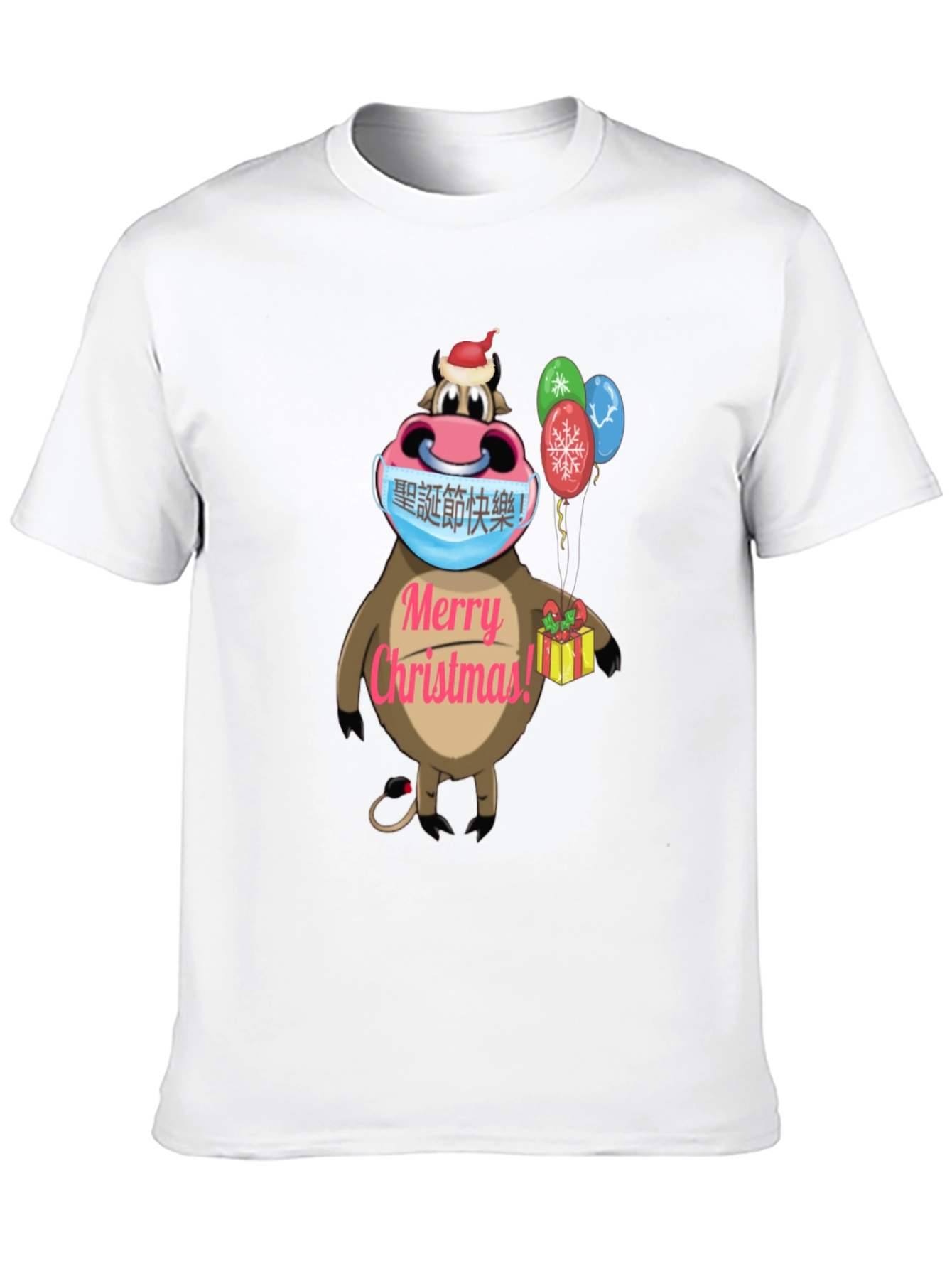Festive Cow Christmas T-Shirt