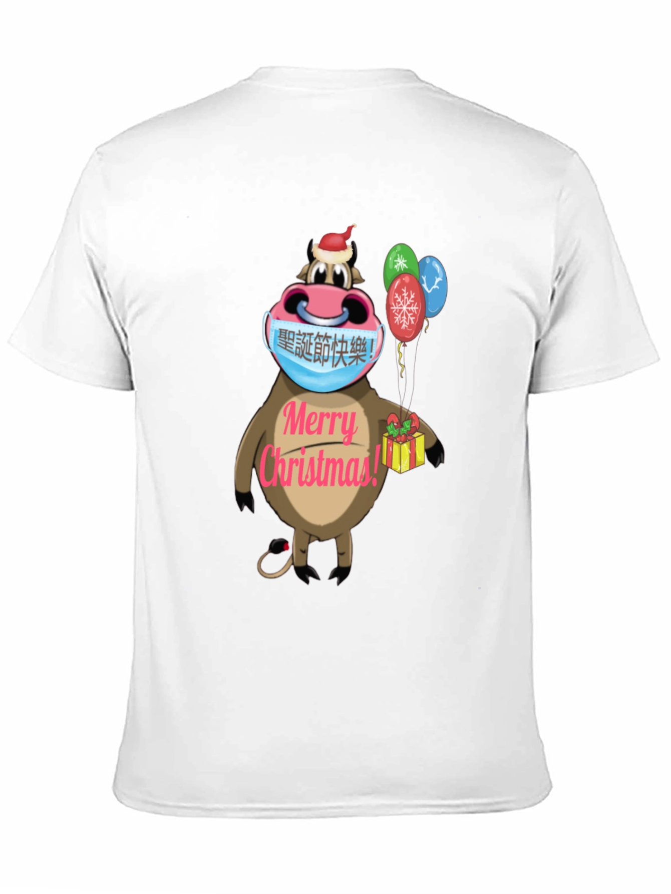 Festive Cow Christmas T-Shirt