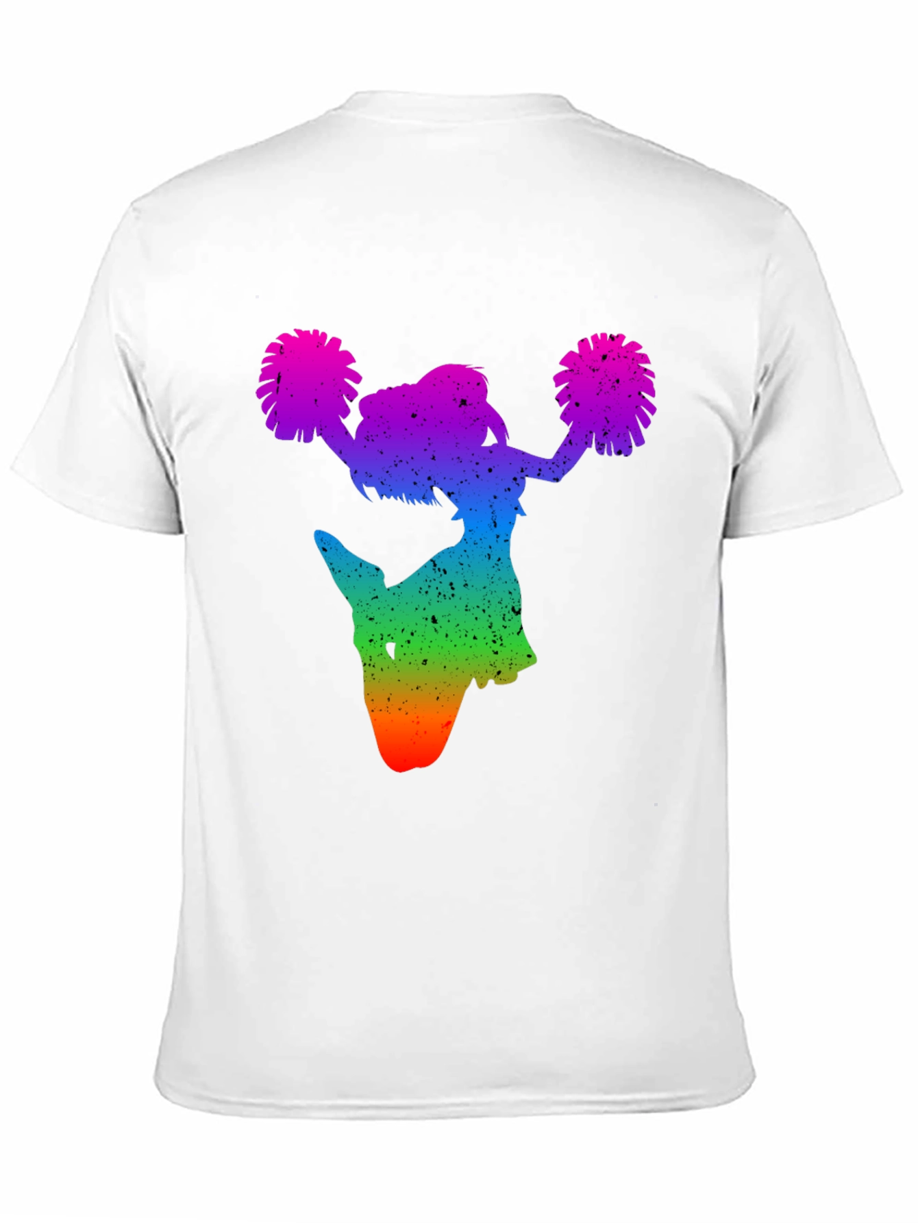 Rainbow Cheerleader Silhouette Graphic T-Shirt