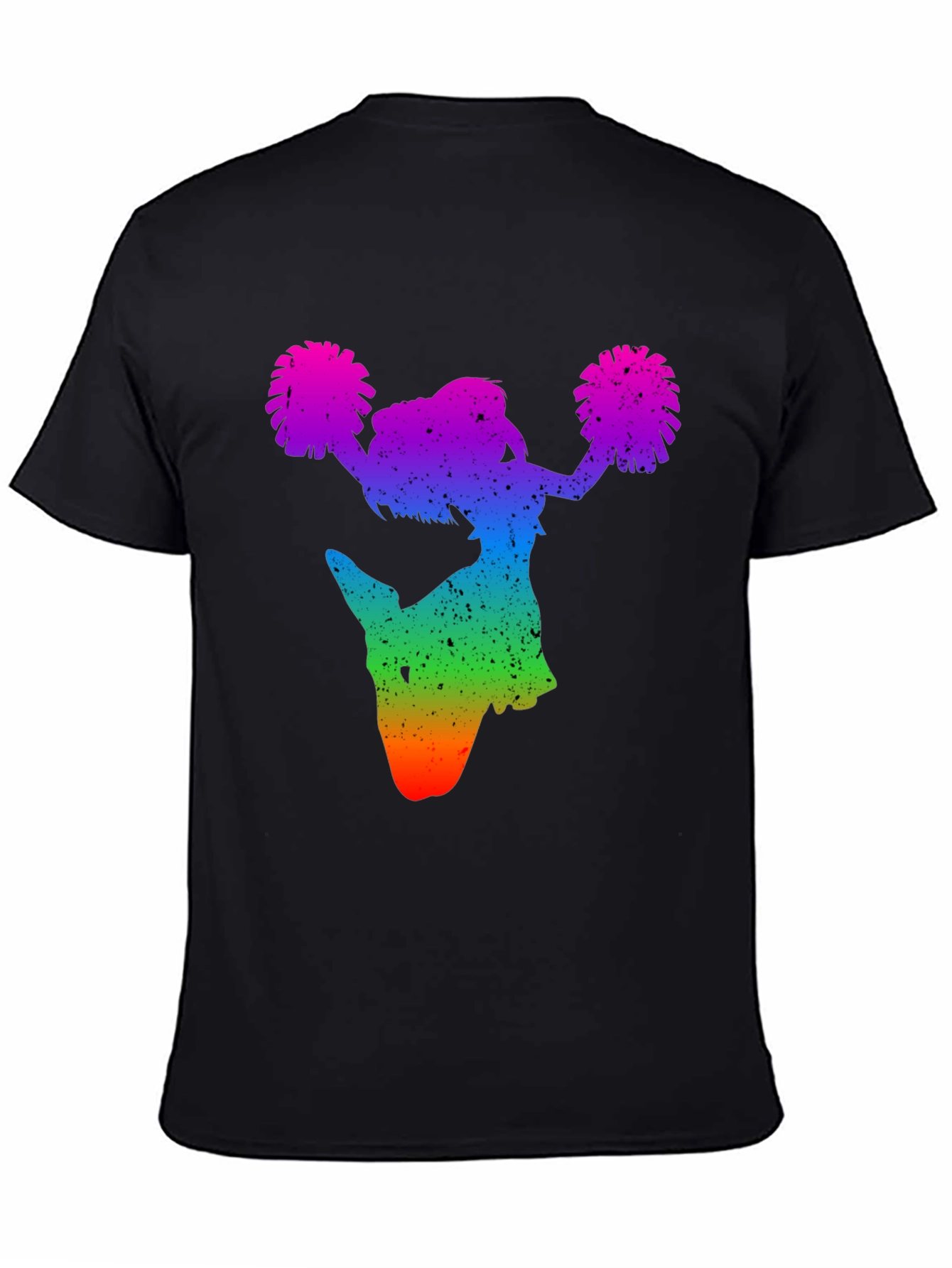 Rainbow Cheerleader Silhouette Graphic T-Shirt