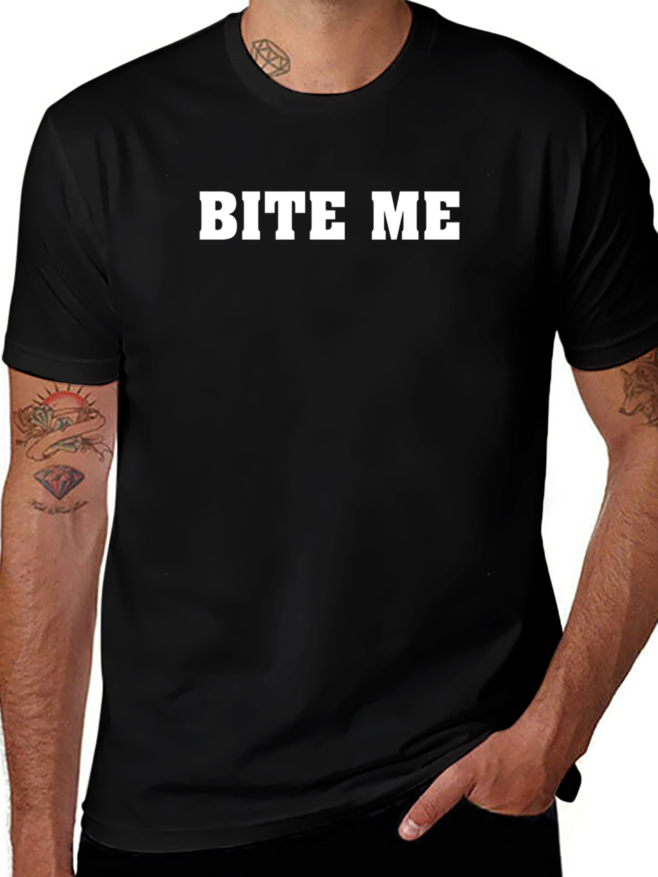 Bite Me Graphic T-Shirt - Casual Cotton Tee