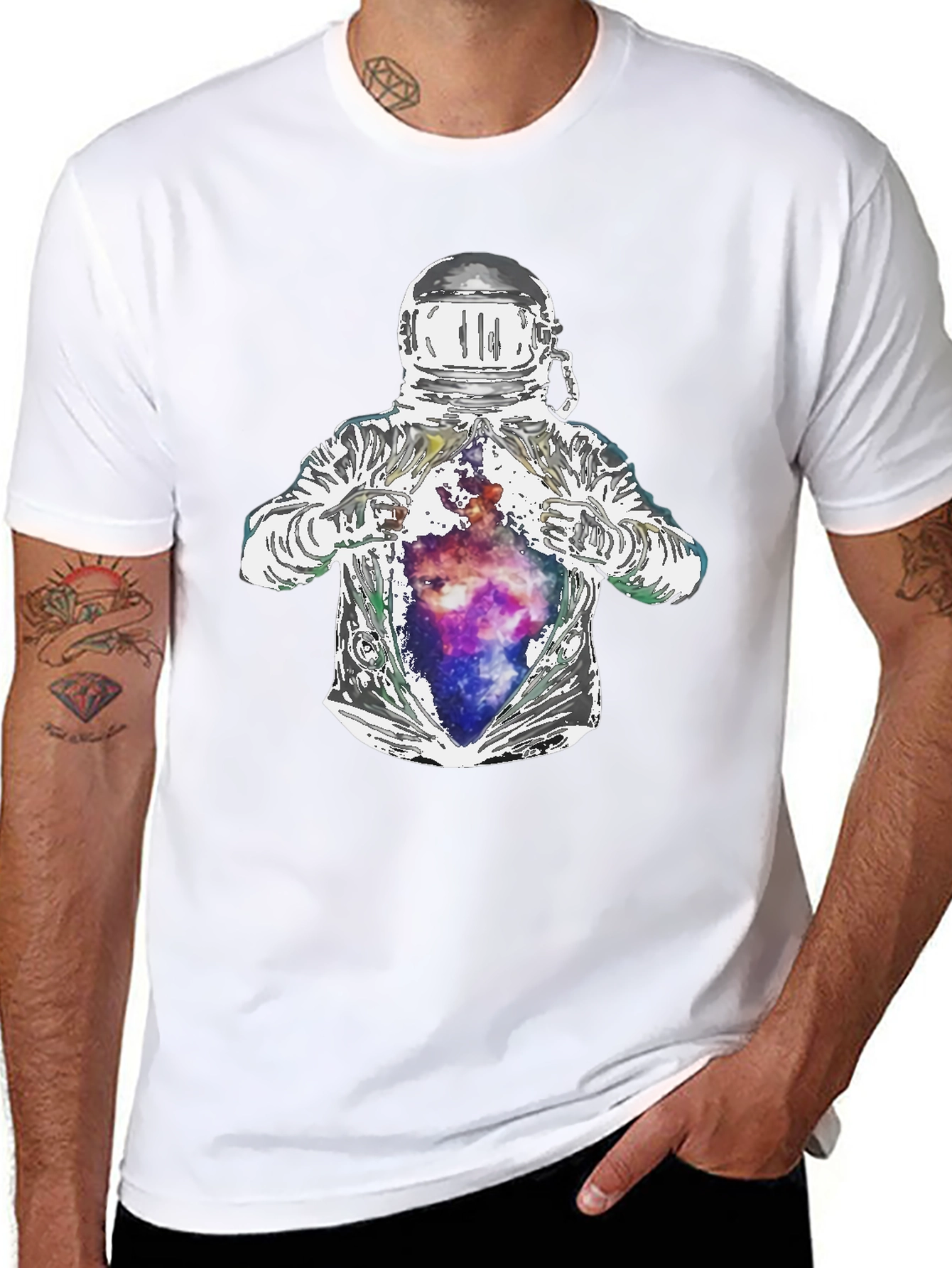 Astronaut Galaxy T-Shirt - Outer Space Graphic Tee