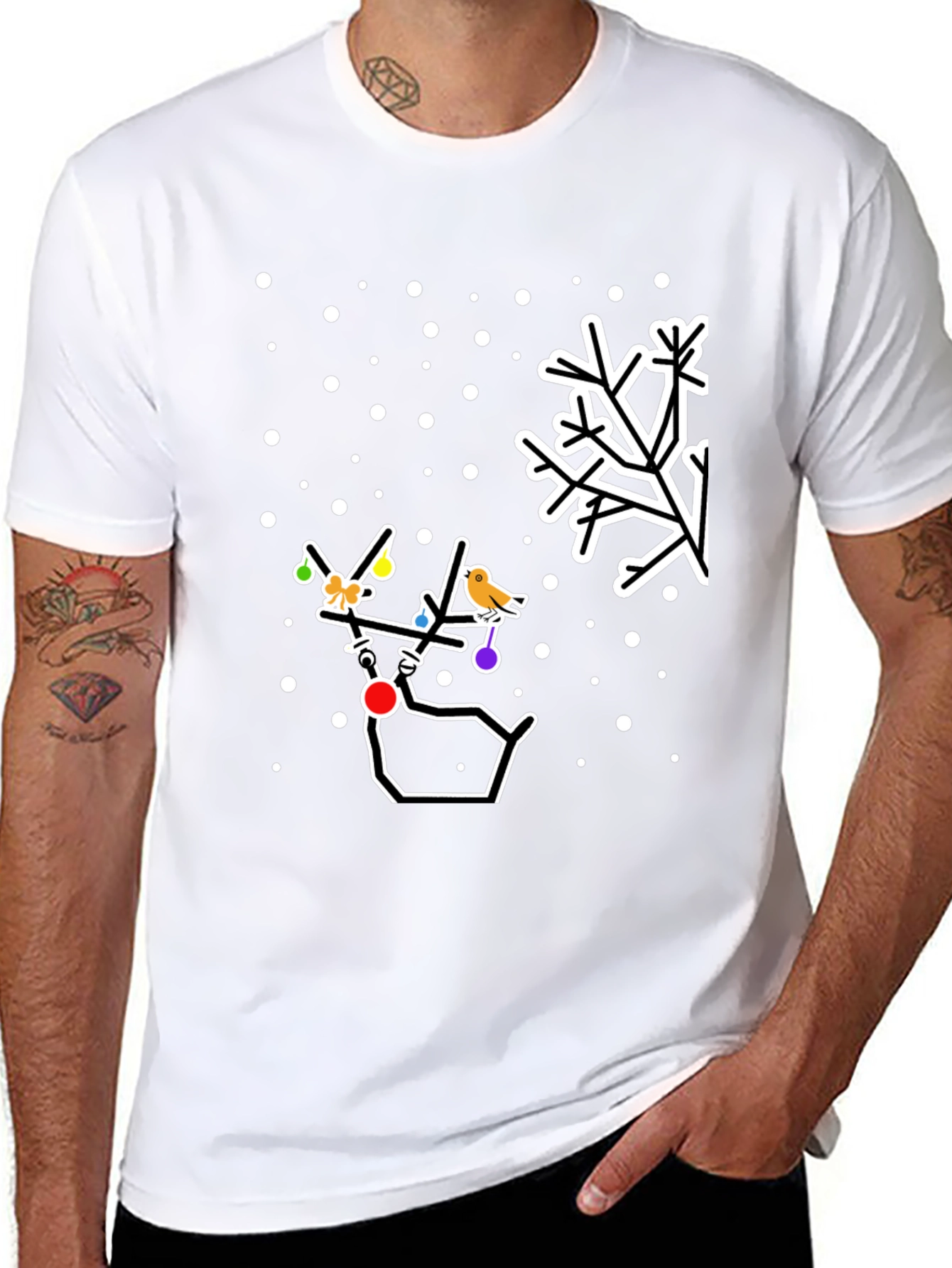 Festive Deer Christmas T-Shirt