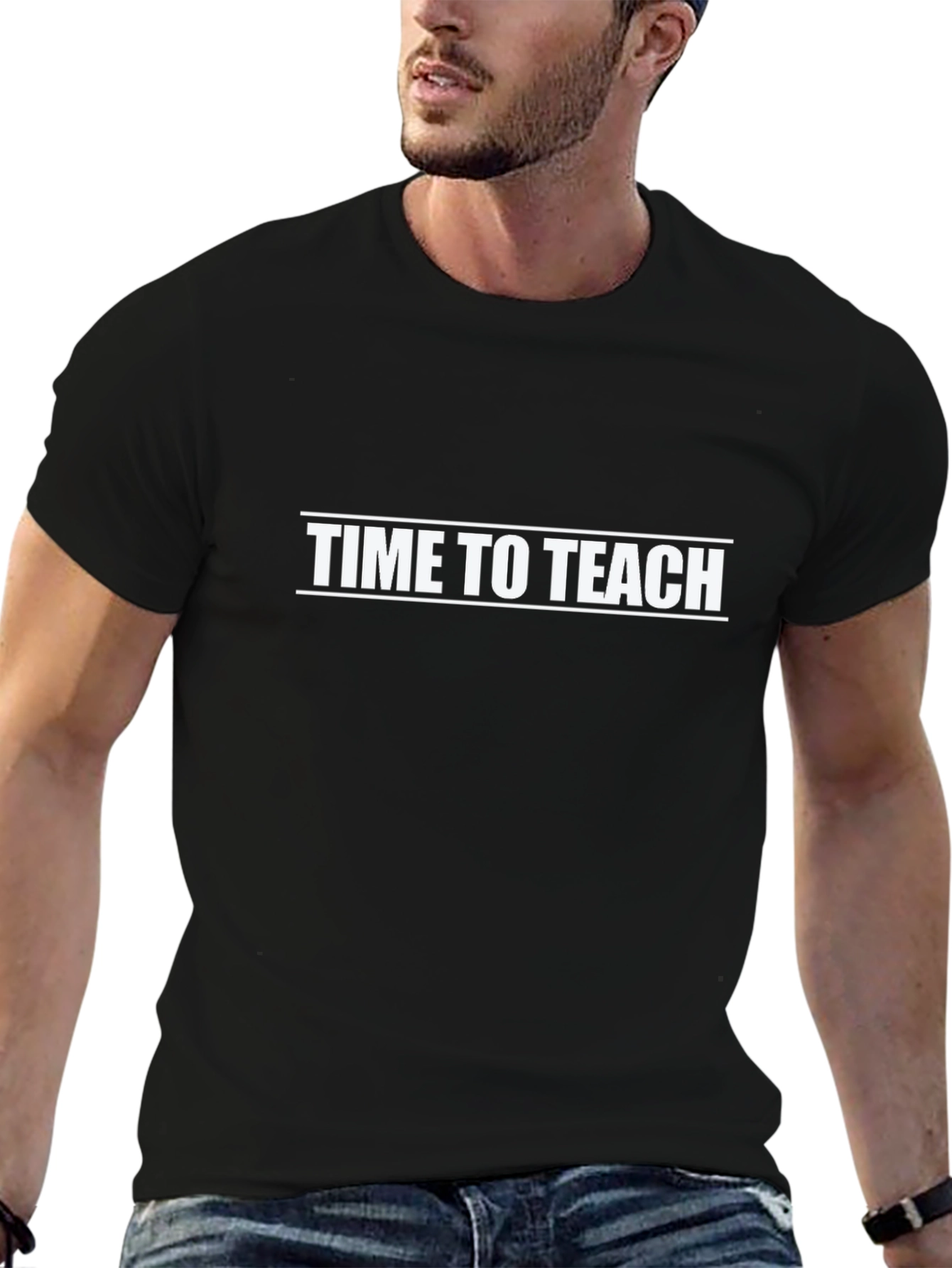 Time To Teach Black T-Shirt - Teacher Apparel