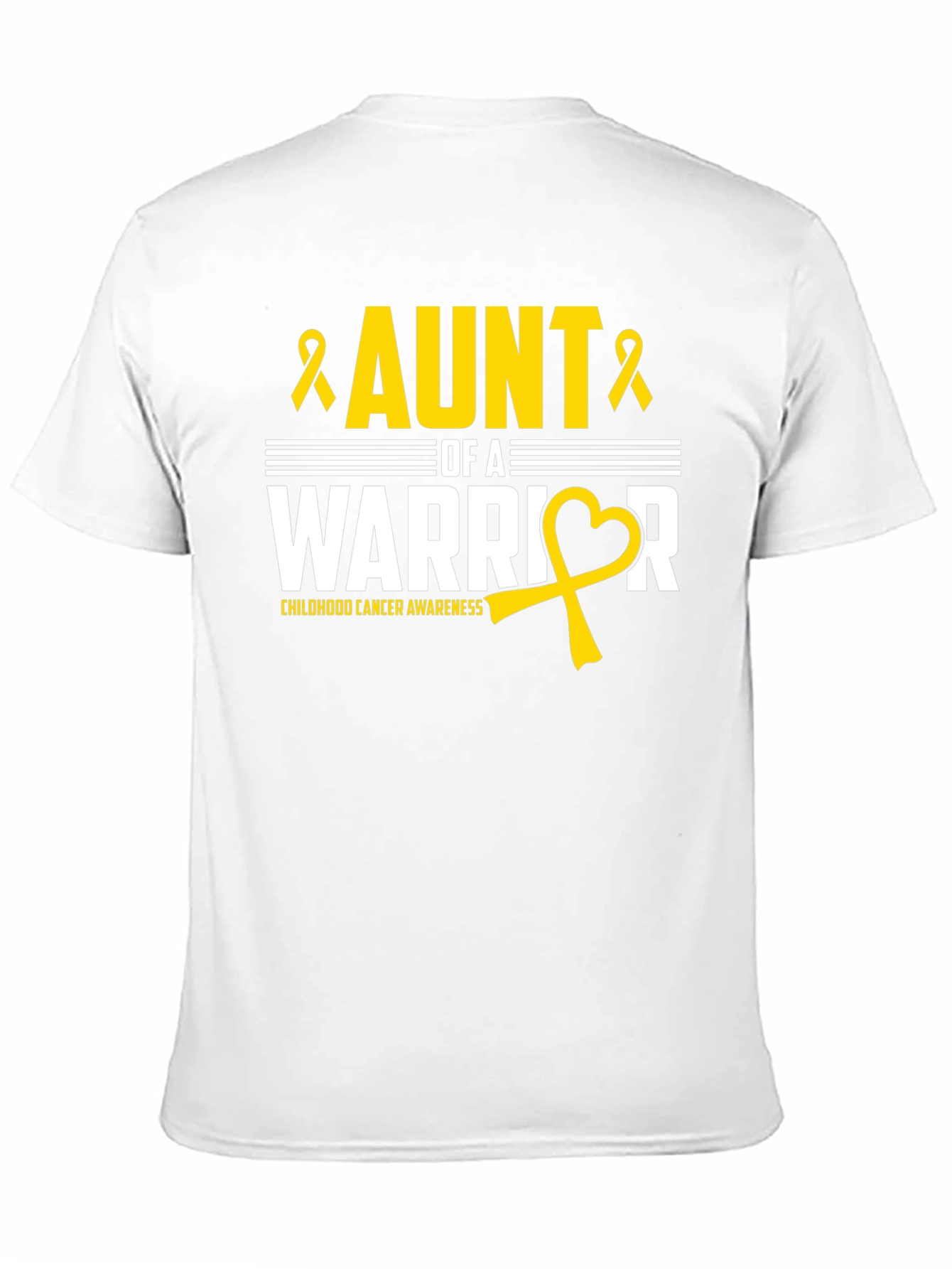 Aunt of a Warrior Childhood Cancer Awareness T-Shirt