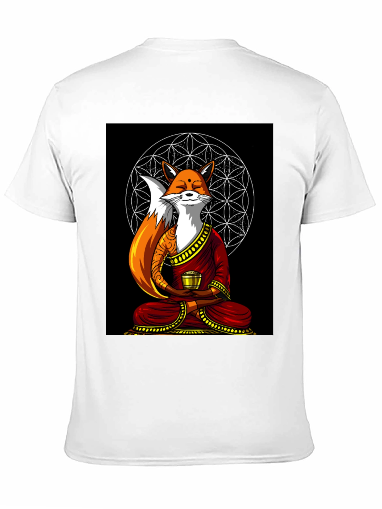 Zen Fox T-Shirt - Meditating Design