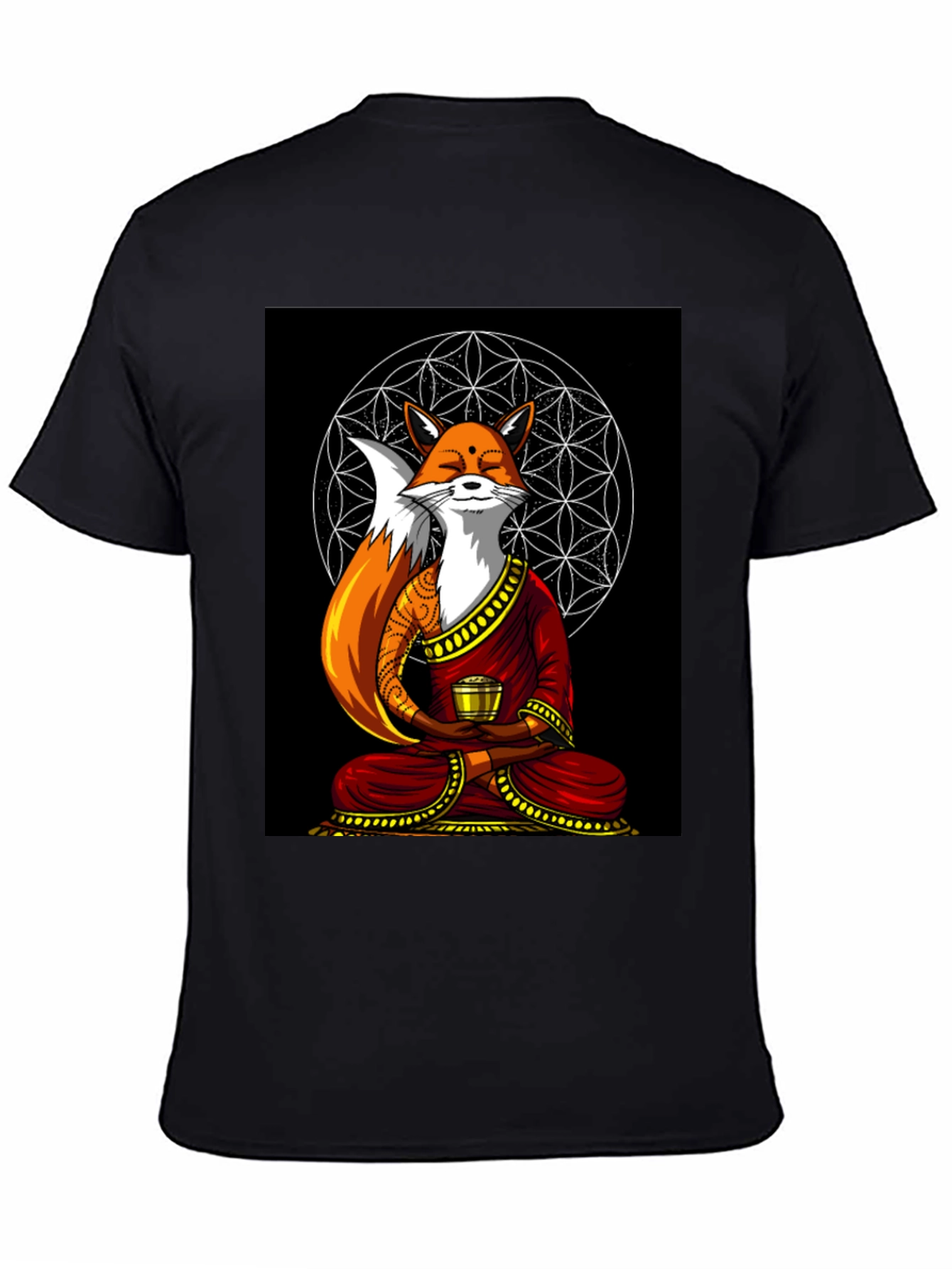 Zen Fox T-Shirt - Meditating Design
