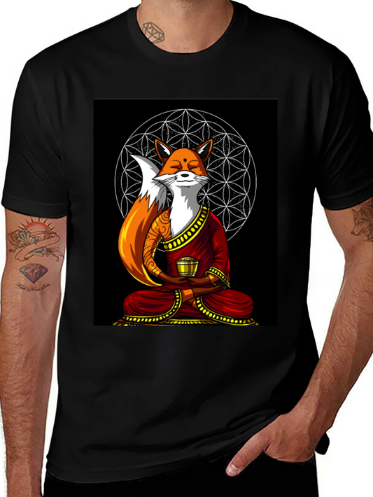 Zen Fox T-Shirt - Meditating Design