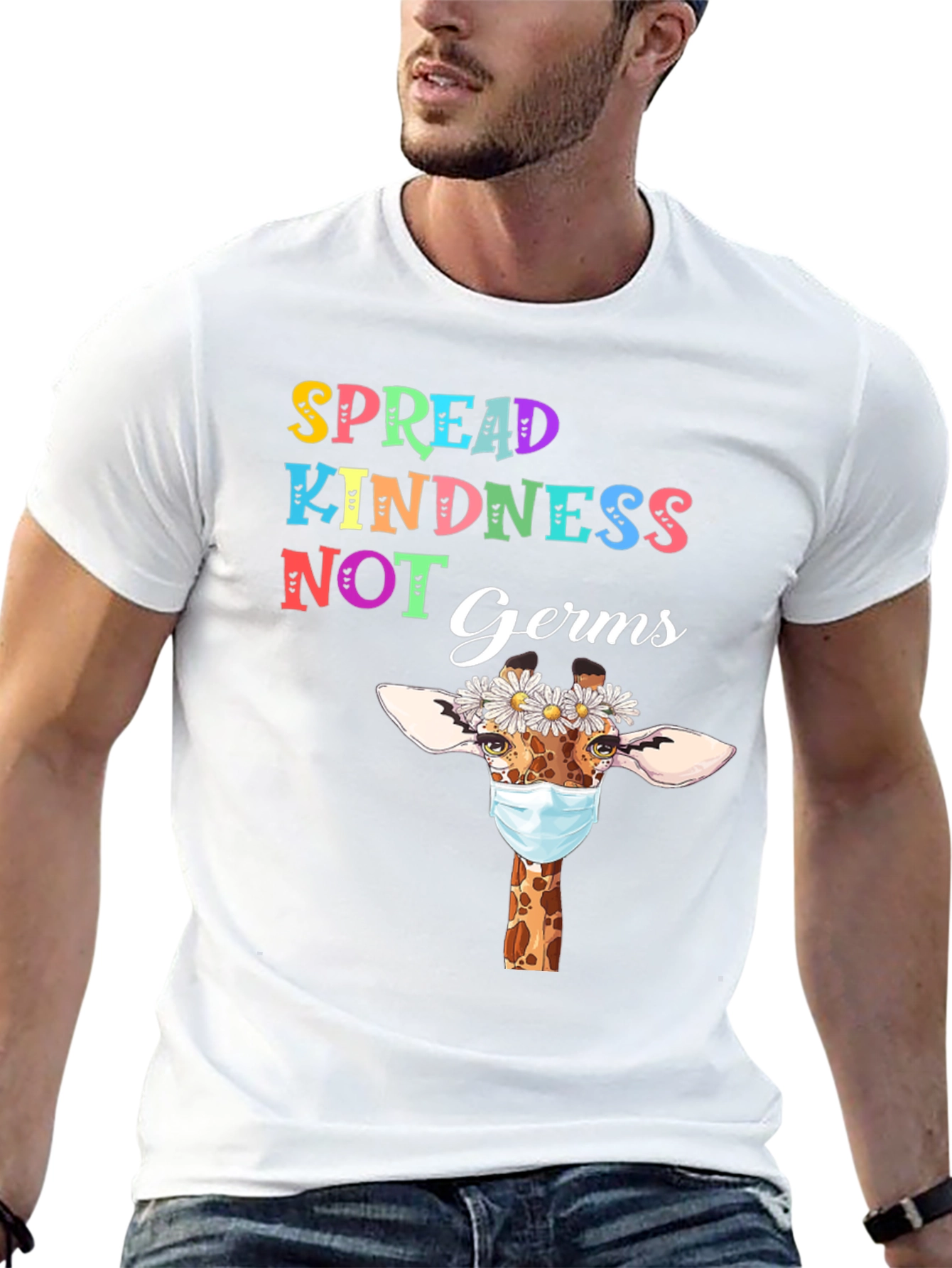 Spread Kindness Giraffe Mask T-Shirt