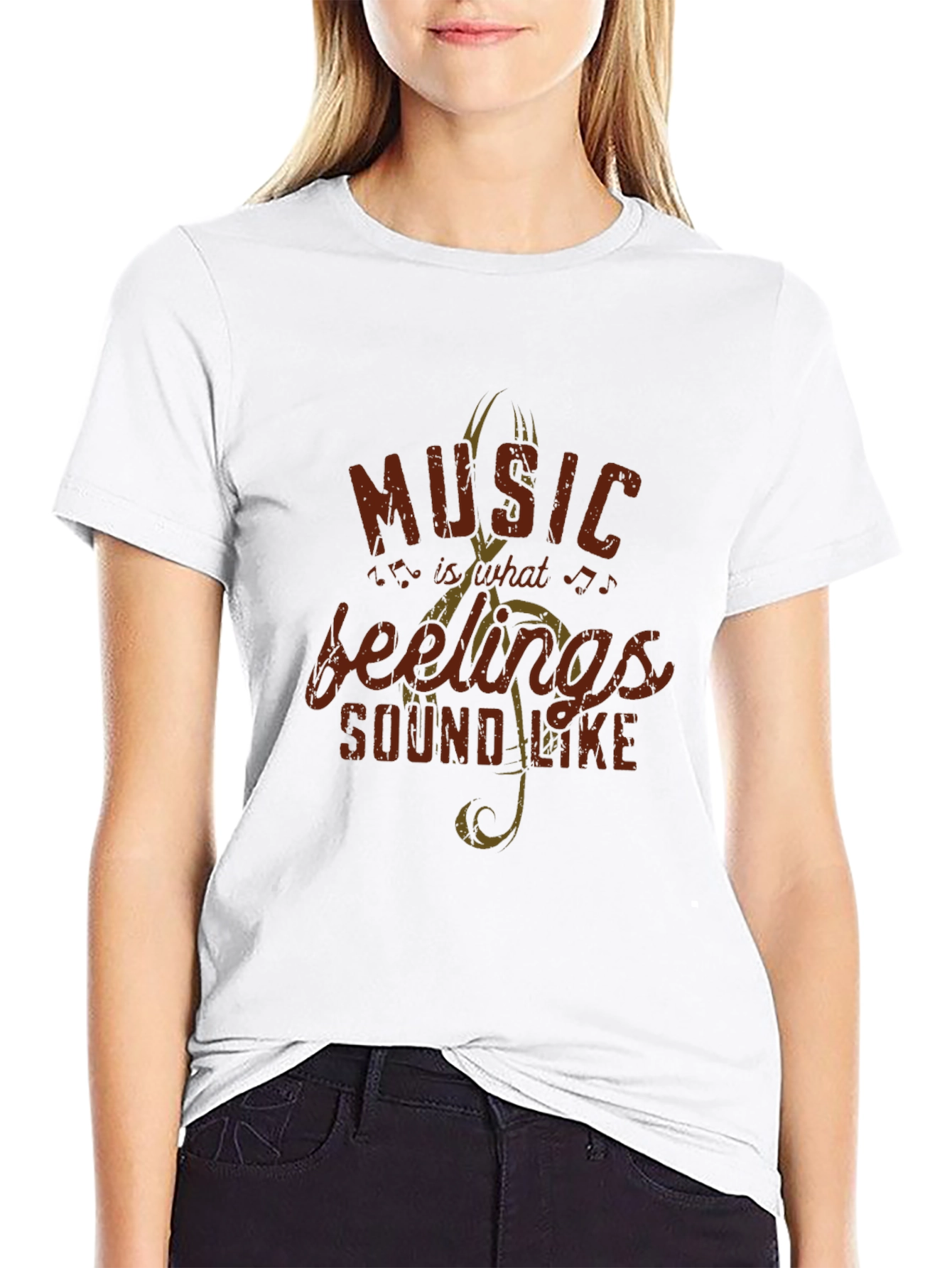 Music is What Feelings Sound Like Tee