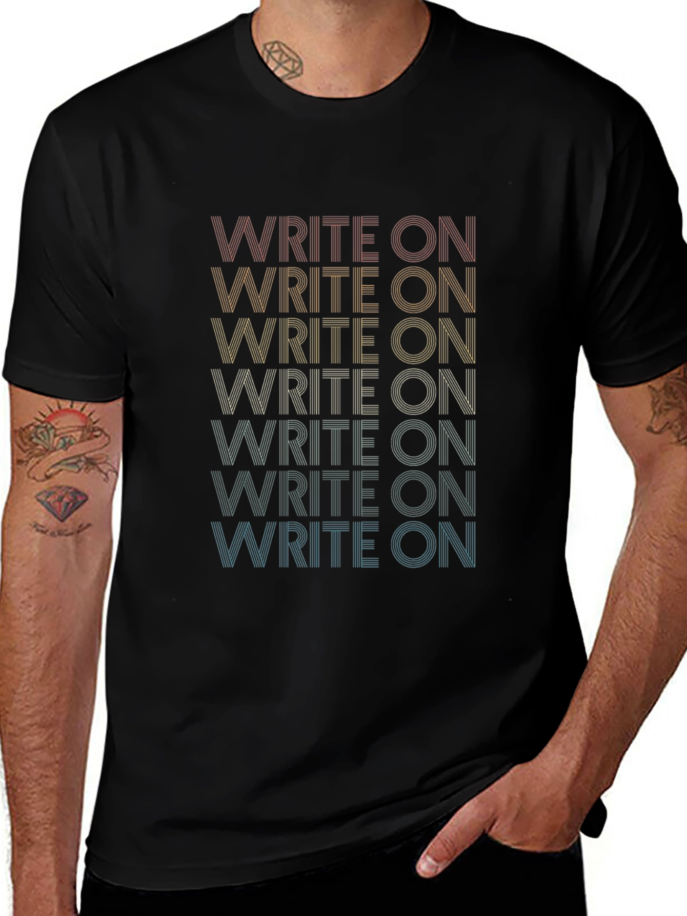Write On Retro Graphic Tee - Black Unisex T-Shirt