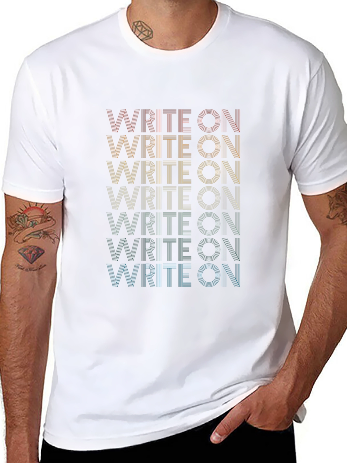 Write On Retro Graphic Tee - Black Unisex T-Shirt