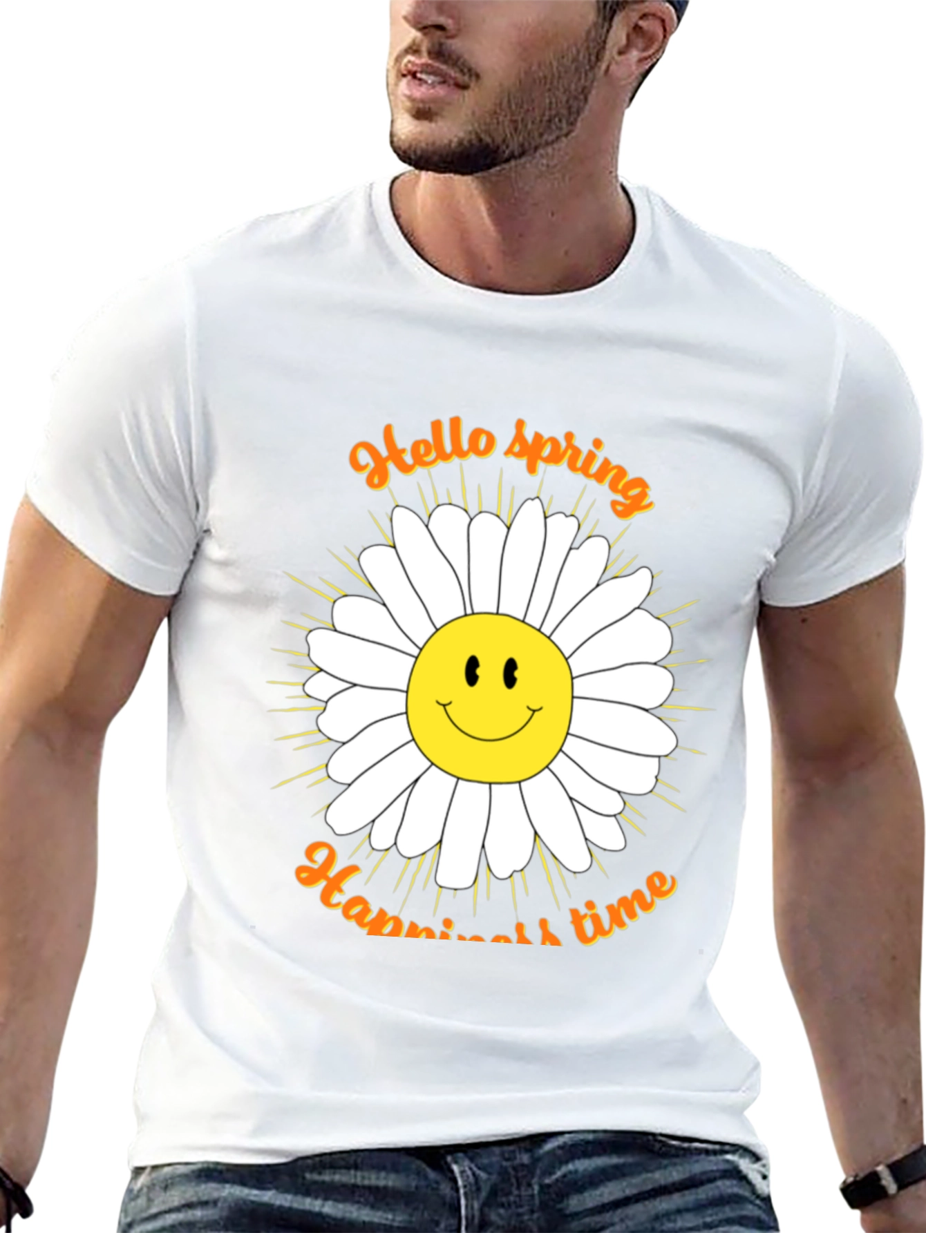 Hello Spring Daisy T-Shirt - Happiness Time