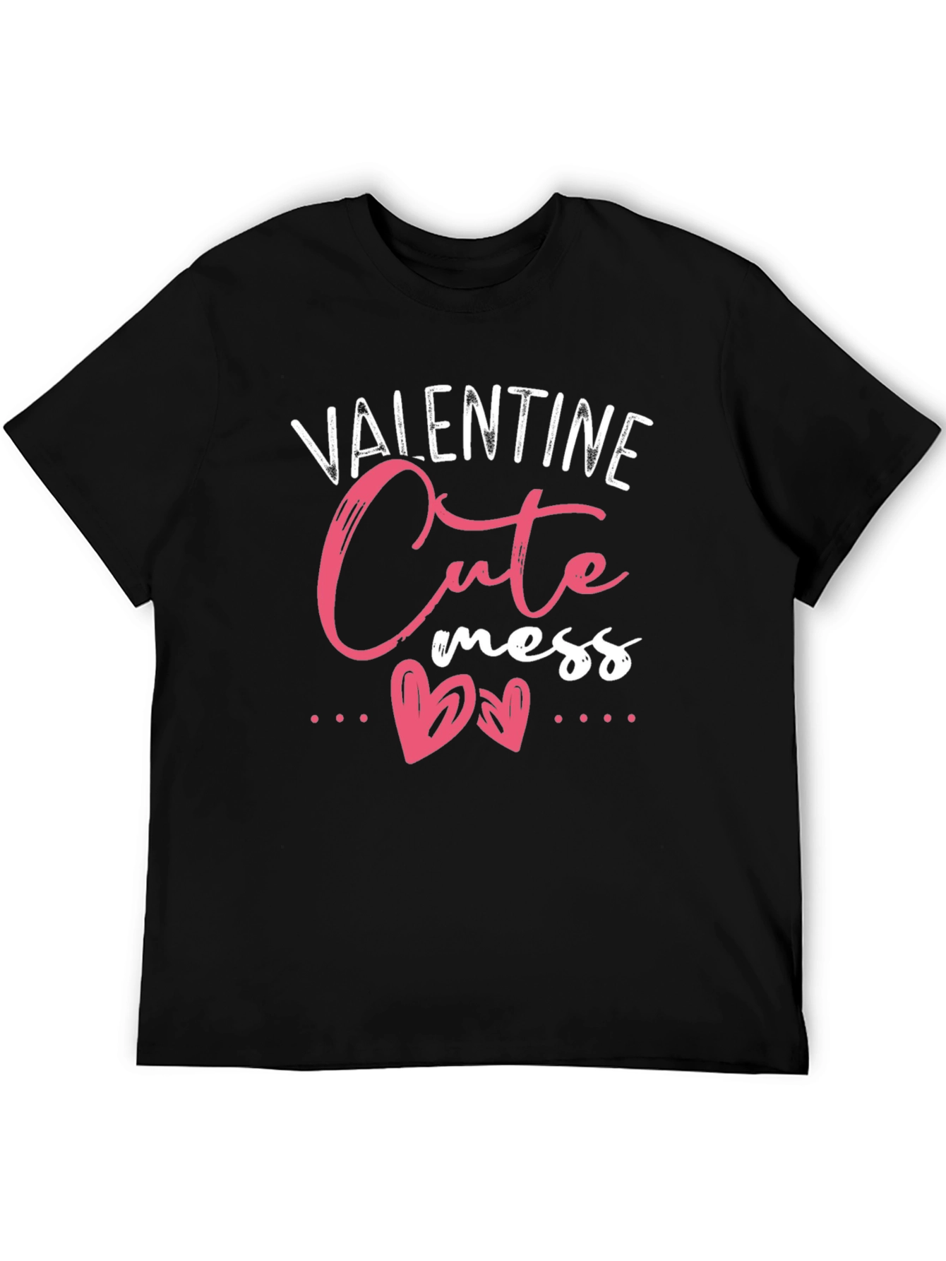 Valentine Cute Mess Black Tee