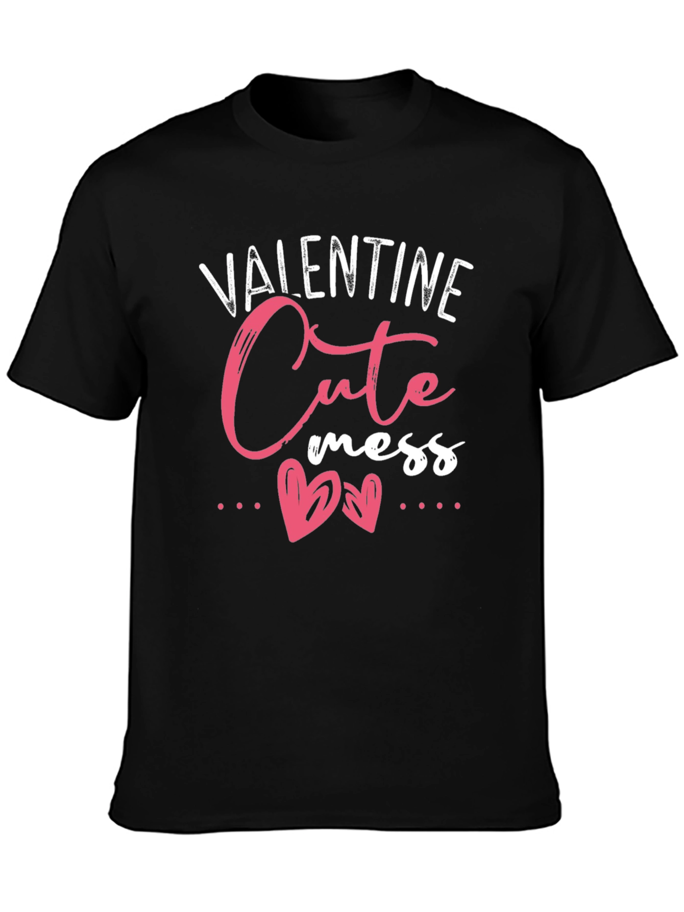 Valentine Cute Mess Black Tee